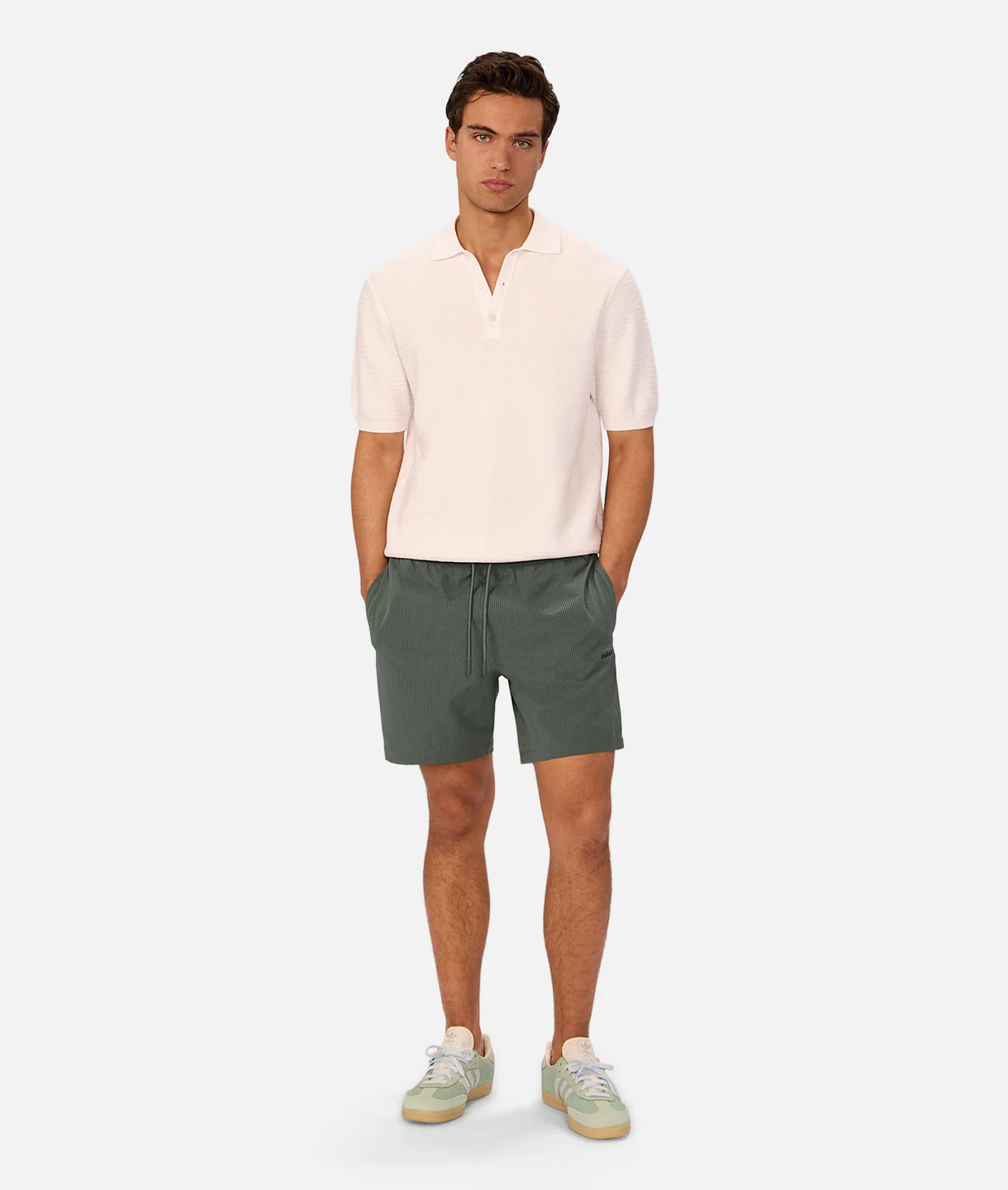 The New Seersucker Swim Short - Marine