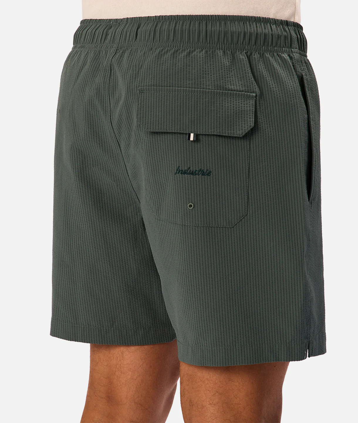 The New Seersucker Swim Short - Marine