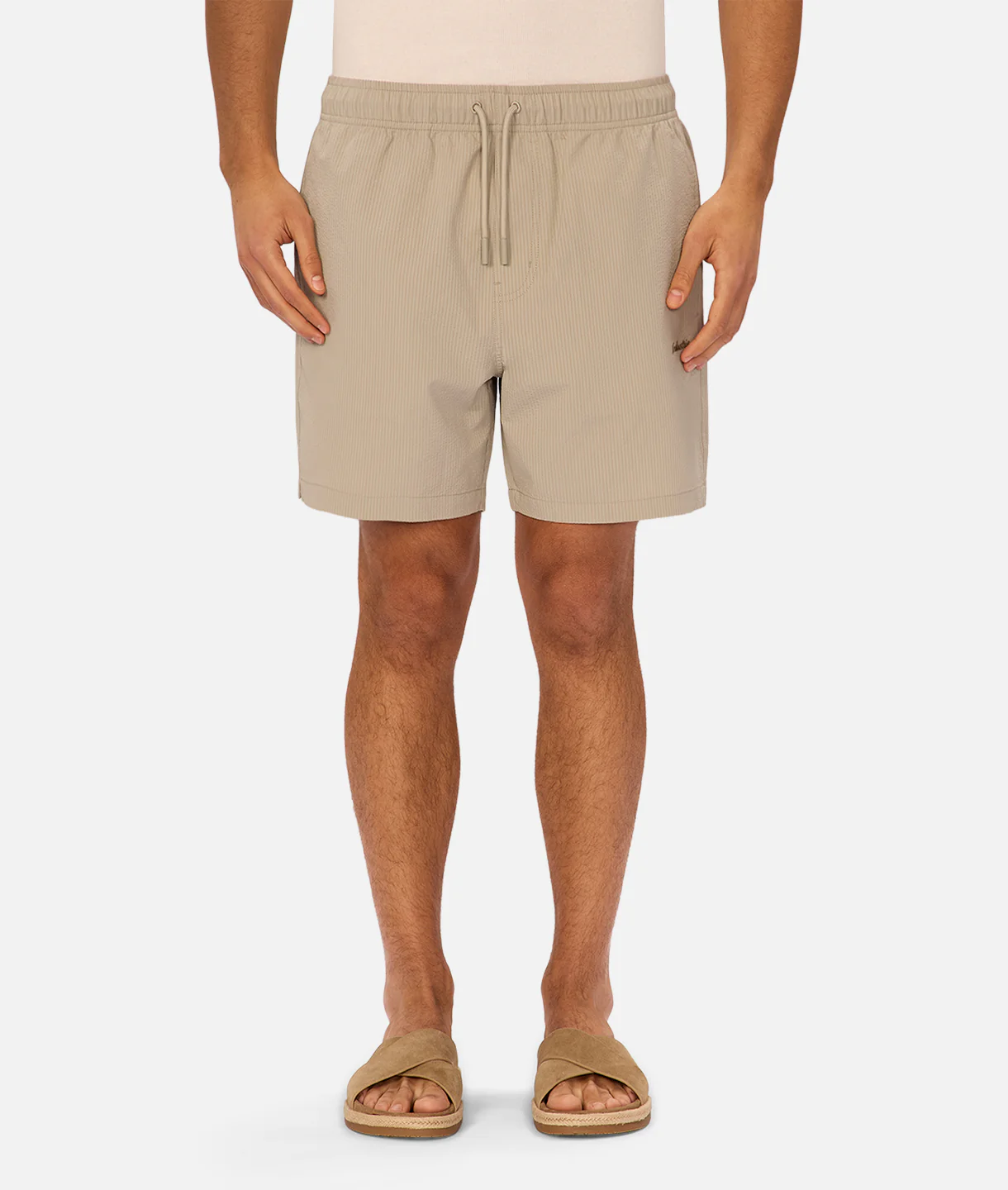 The New Seersucker Swim Short - Willow Green