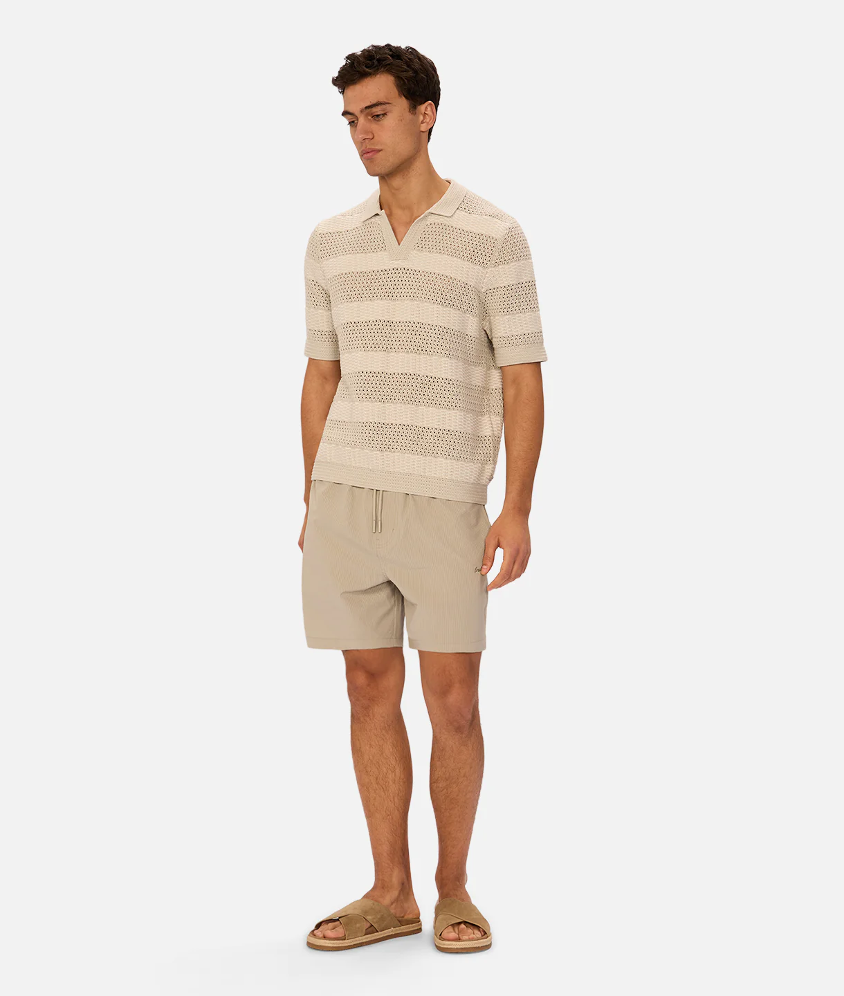 The New Seersucker Swim Short - Willow Green