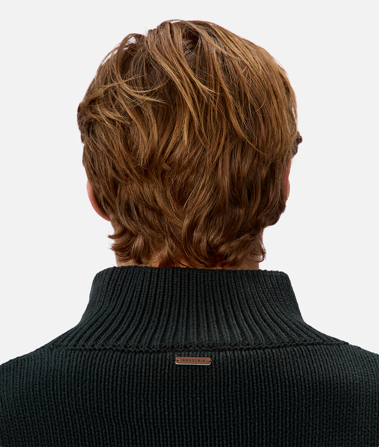 The Osborne Zip Neck Knit Sweater - Pine Cream Combo