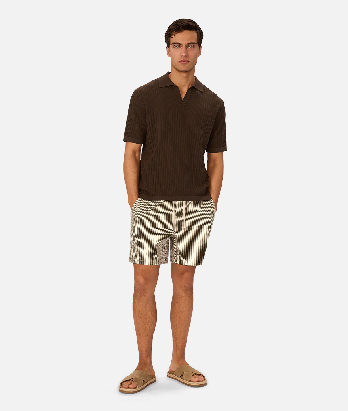 The Poolside Polo - Dark Teak