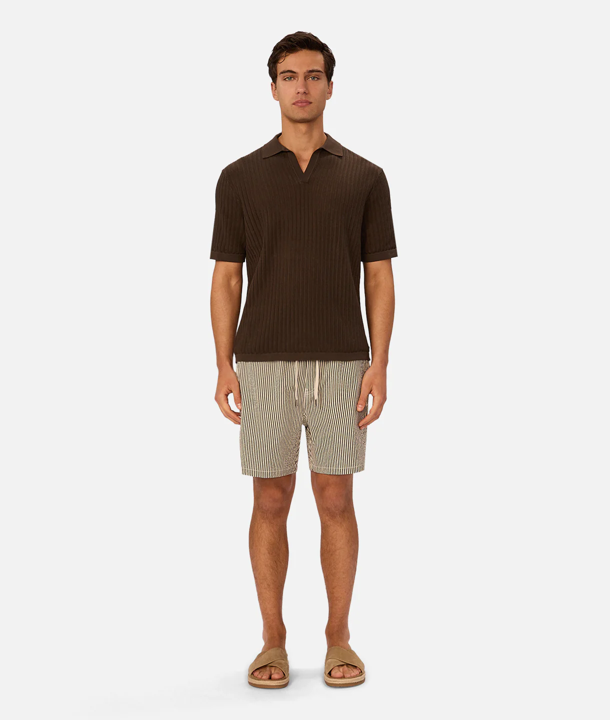 The Poolside Polo - Dark Teak