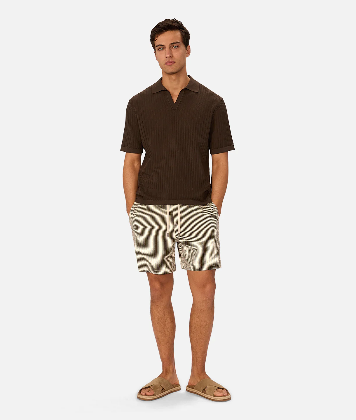 The Poolside Polo - Dark Teak