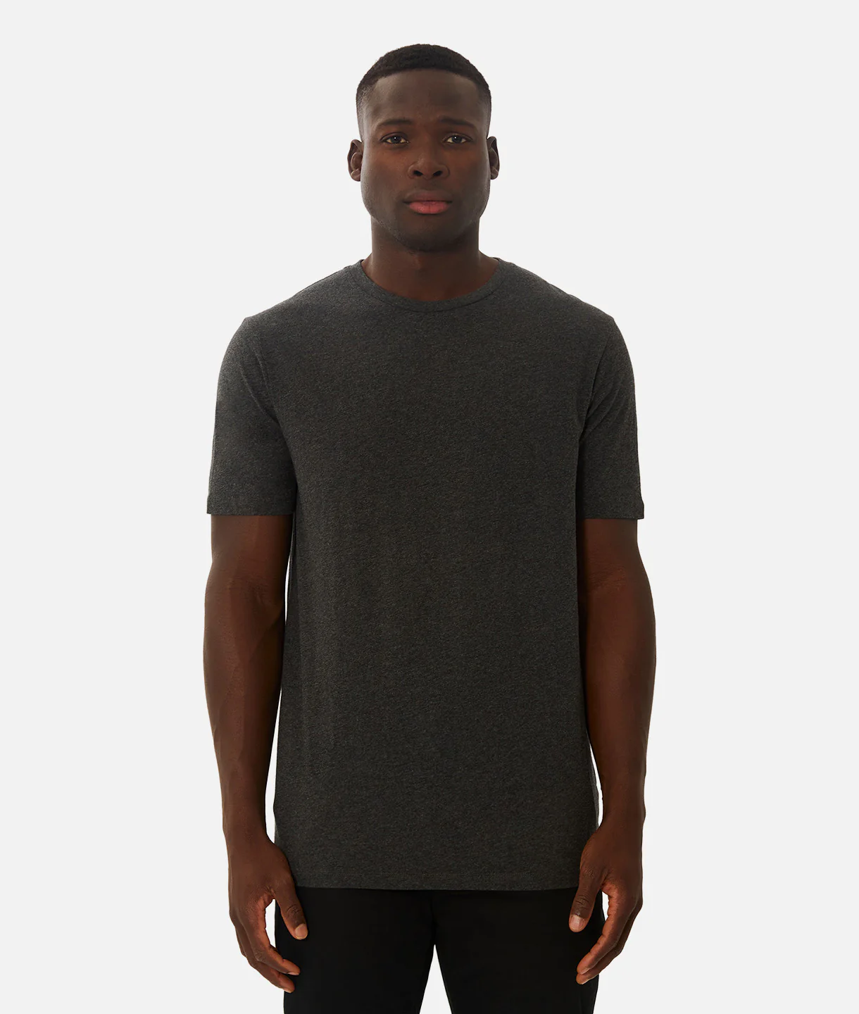 The Basic Crew Neck T-Shirt - Charcoal Marle