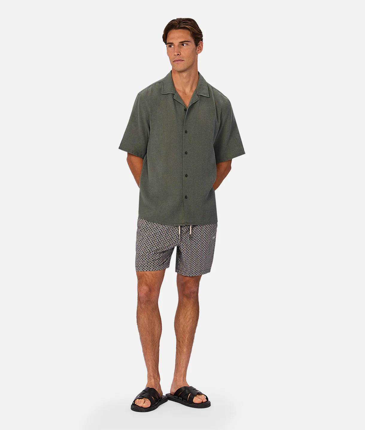 The Savanna Swim Short - Navy/Multi