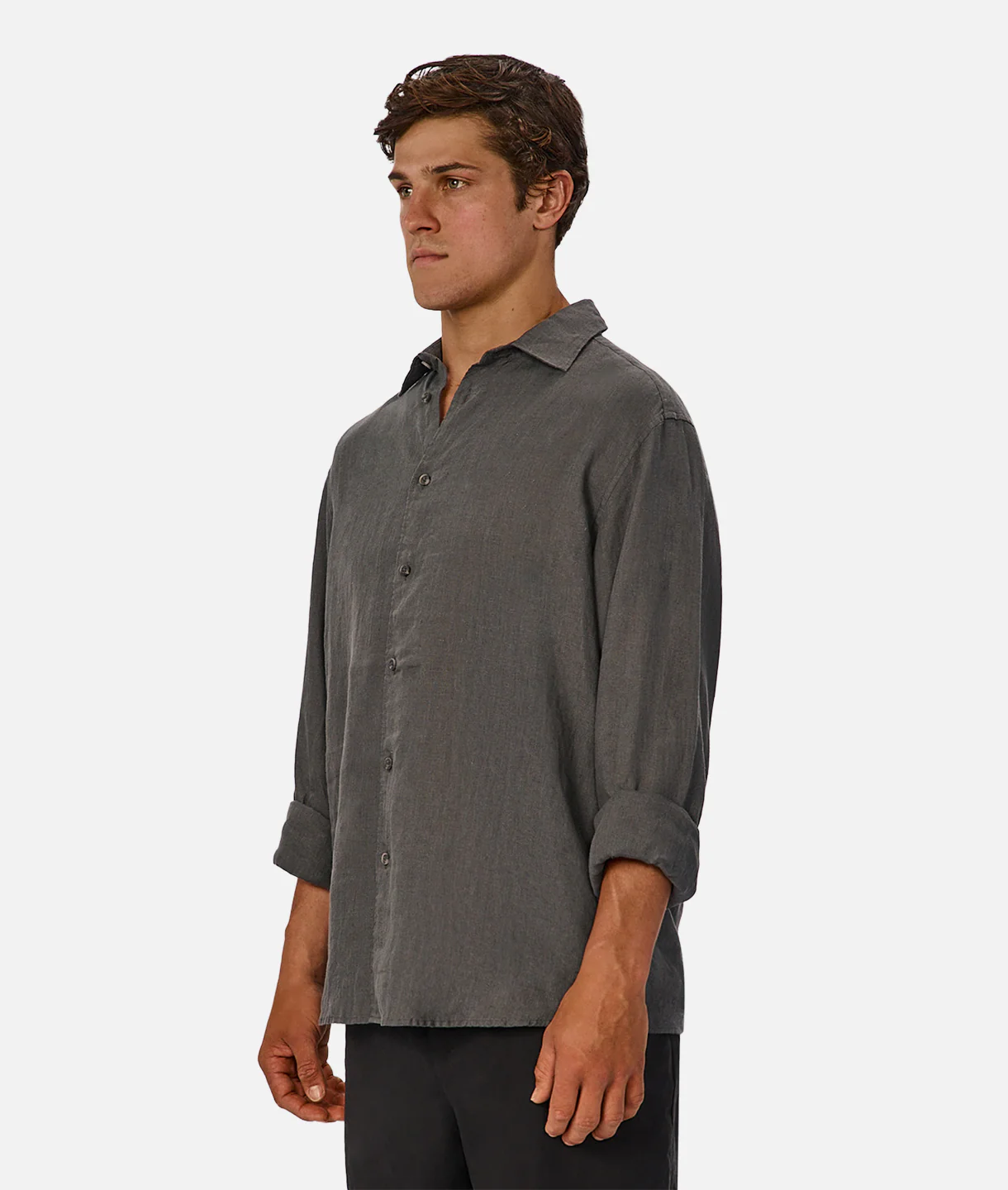 The St Martins Long Sleeve Linen Shirt - Elm
