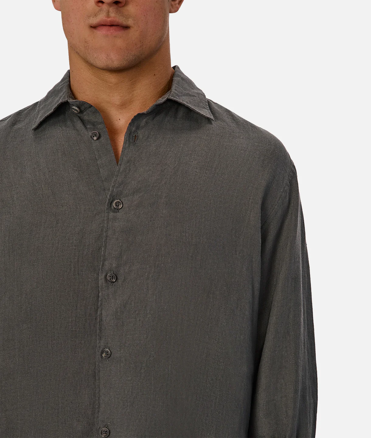 The St Martins Long Sleeve Linen Shirt - Elm