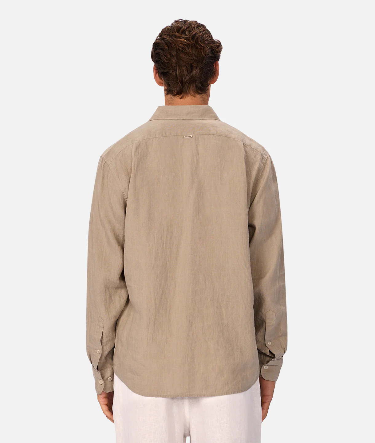 The St Martins Long Sleeve Linen Shirt - Fawn