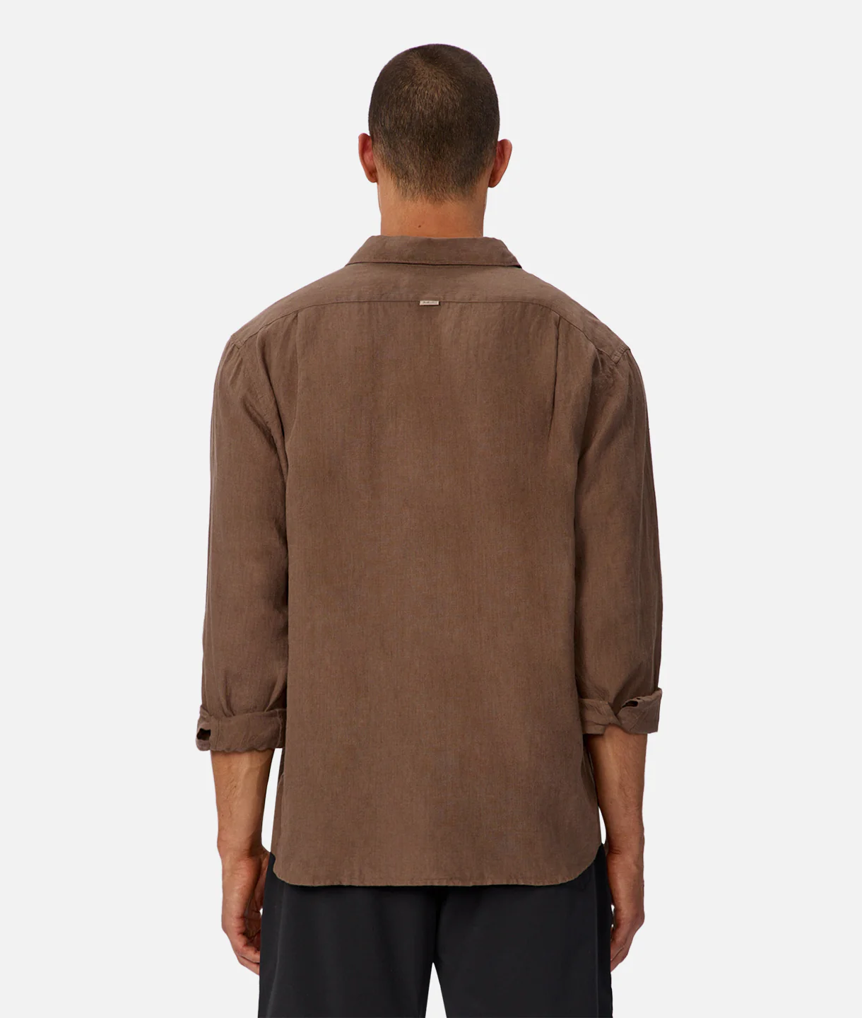 The St Martins Long Sleeve Linen Shirt - Macchiato