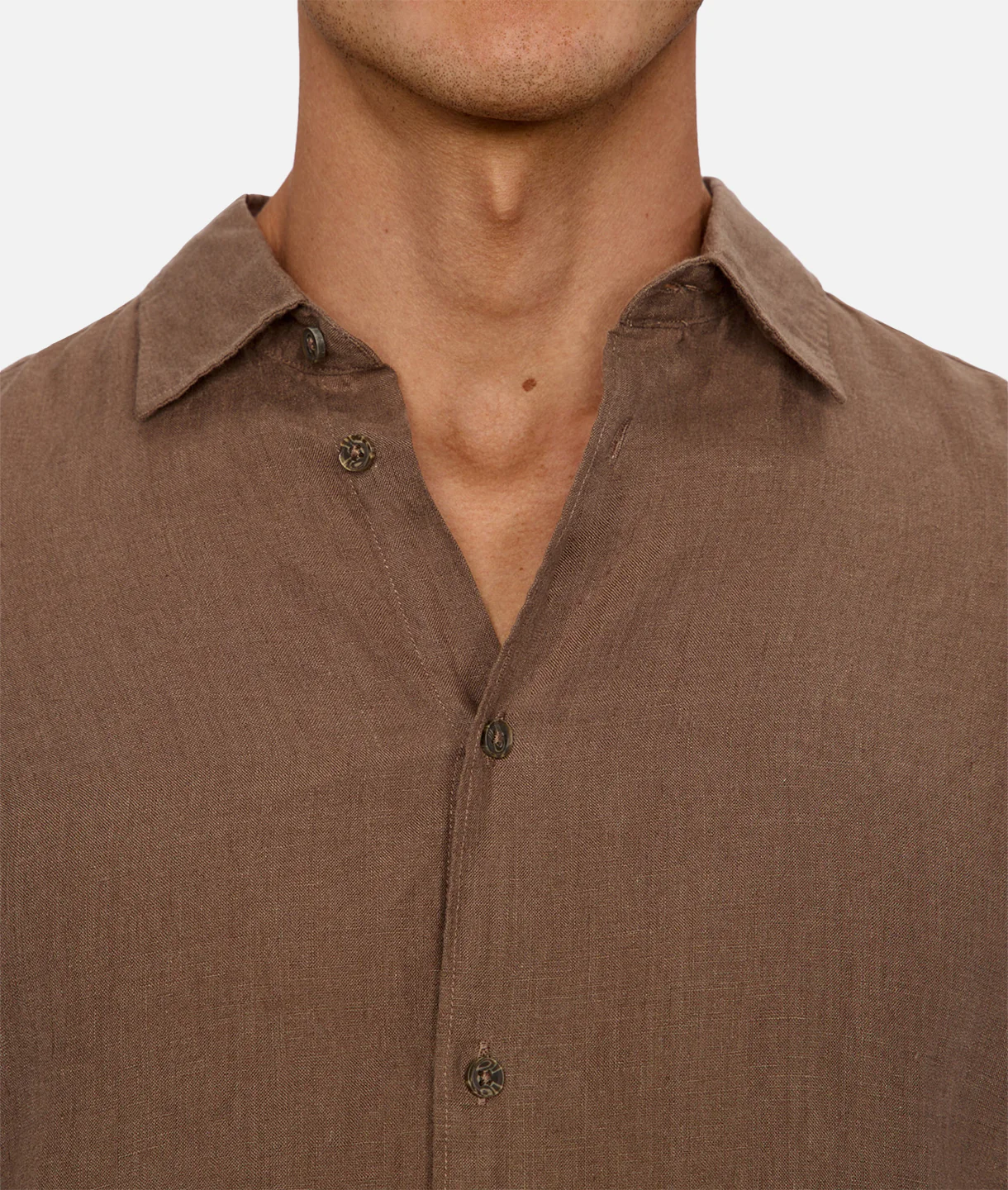 The St Martins Long Sleeve Linen Shirt - Macchiato