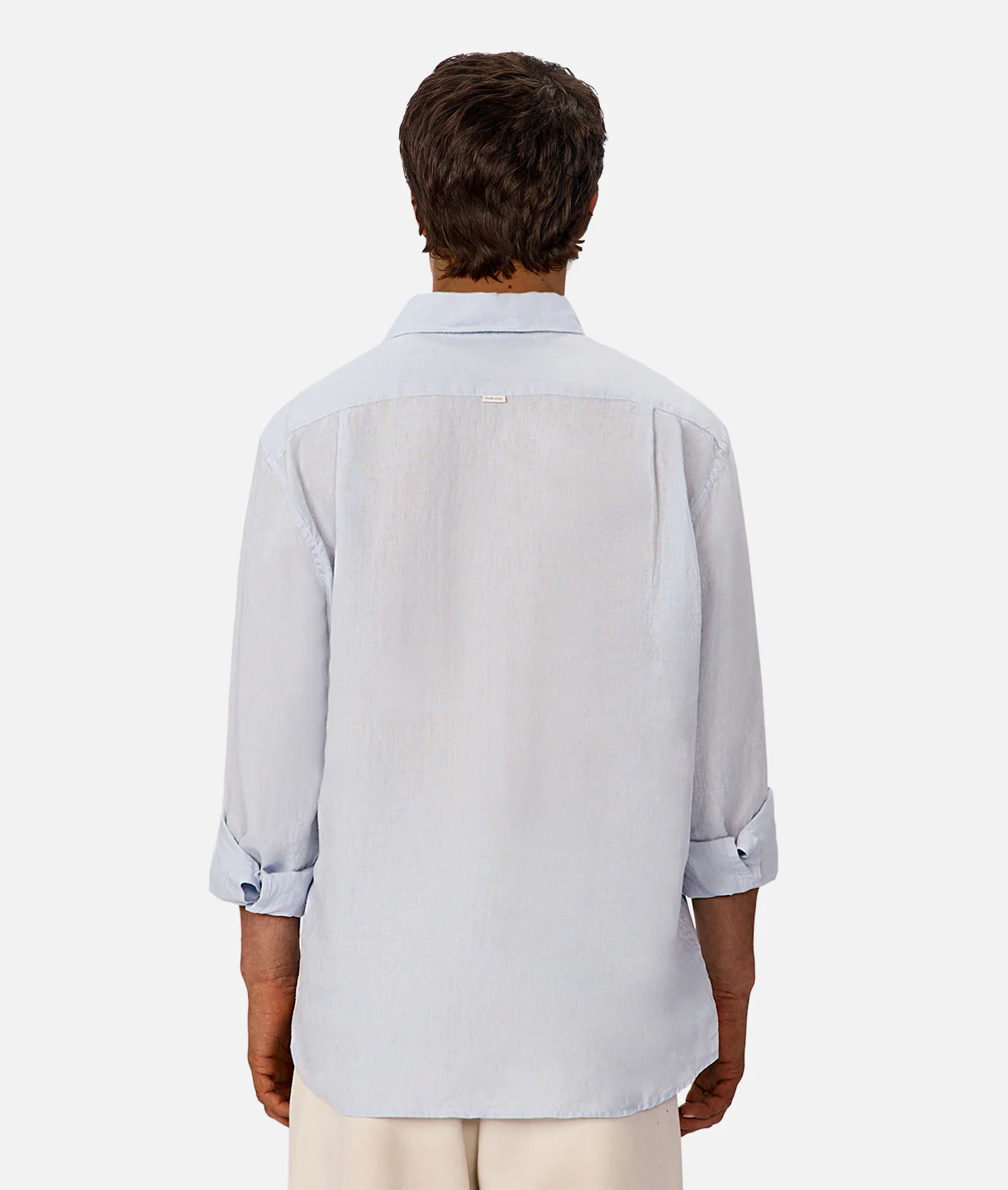 The St Martins Long Sleeve Linen Shirt - Powder Blue