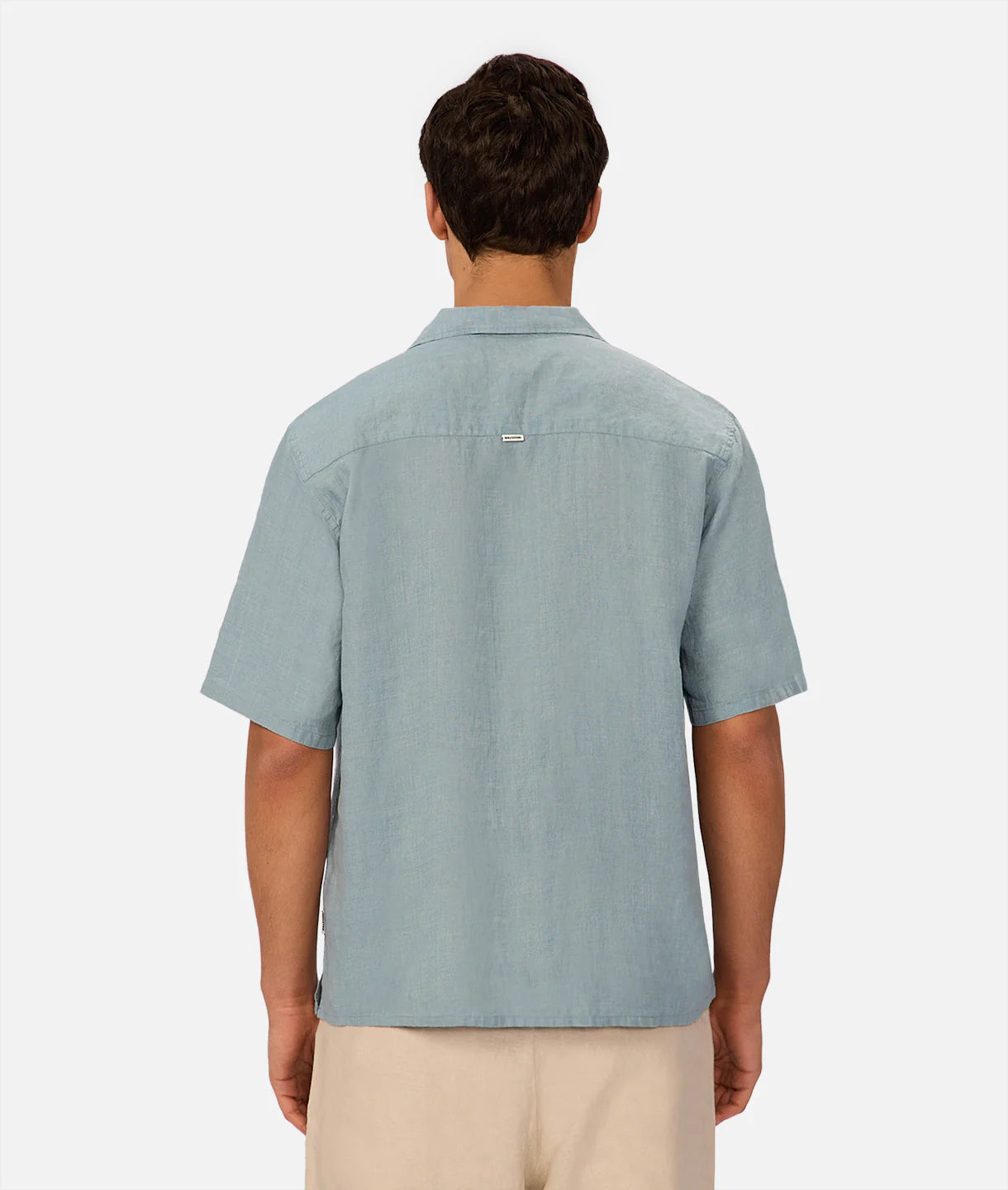 The St Martins Short Sleeve Linen Shirt - Marine