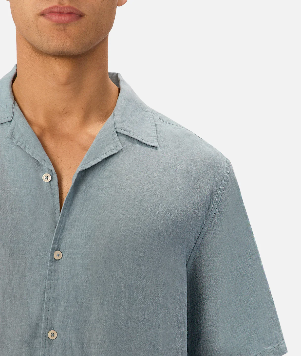 The St Martins Short Sleeve Linen Shirt - Marine