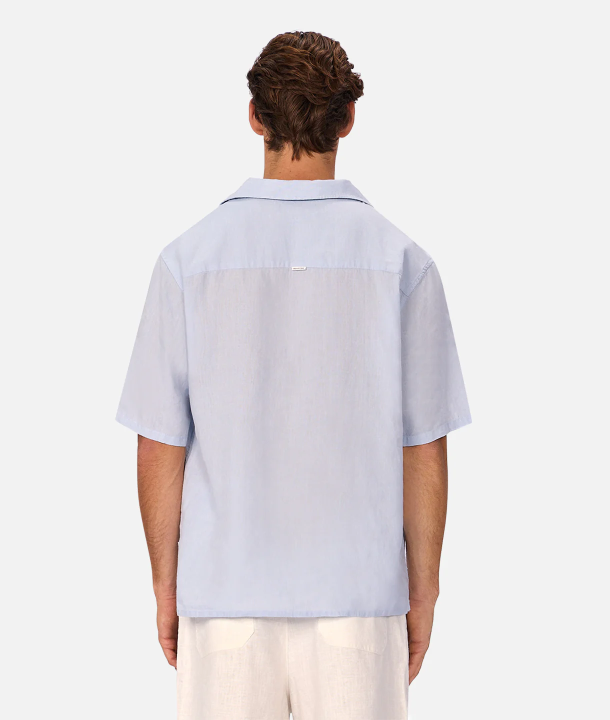 The St Martins Short Sleeve Linen Shirt - Powder Blue