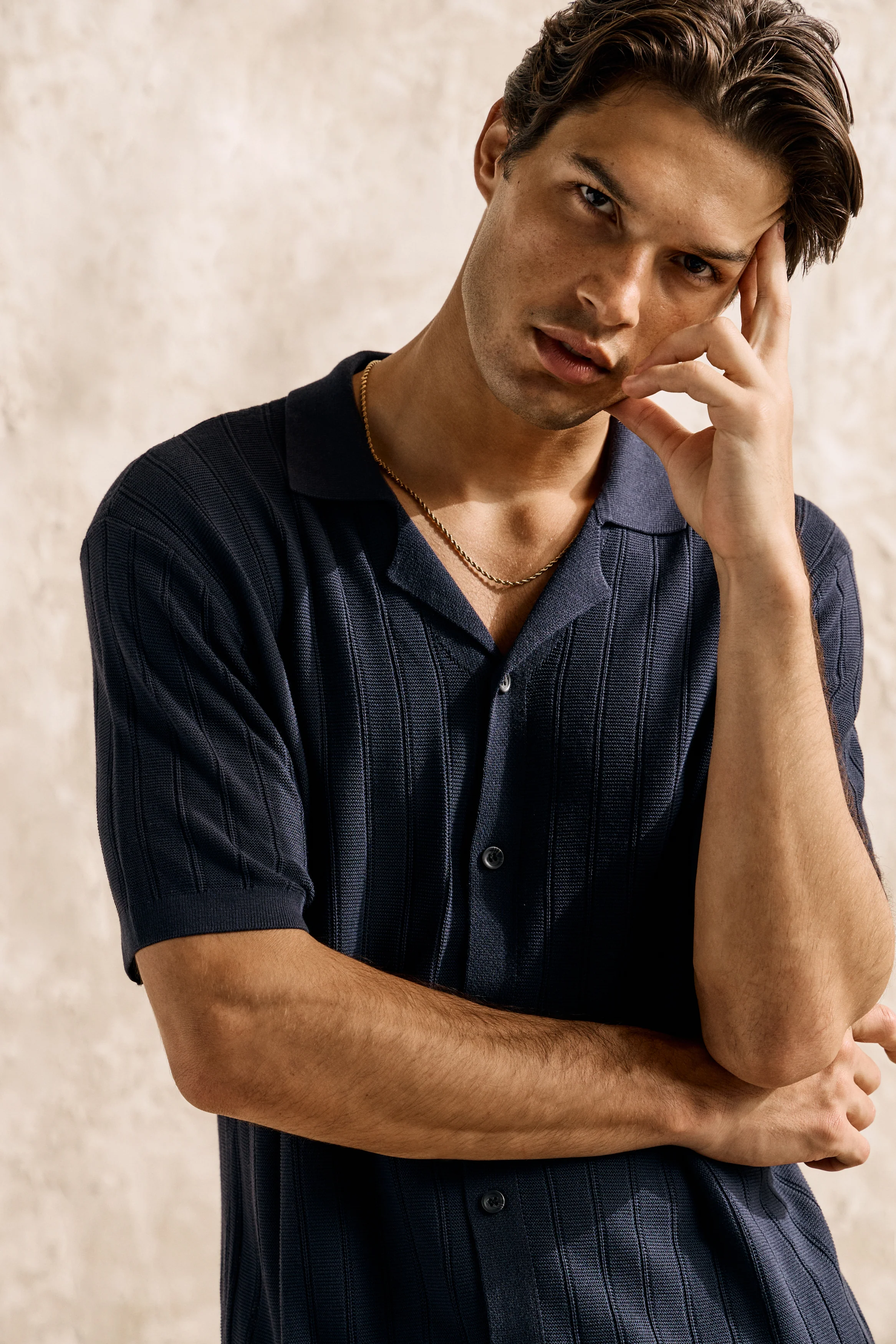 The St Pierre Short Sleeve Shirt - New Navy