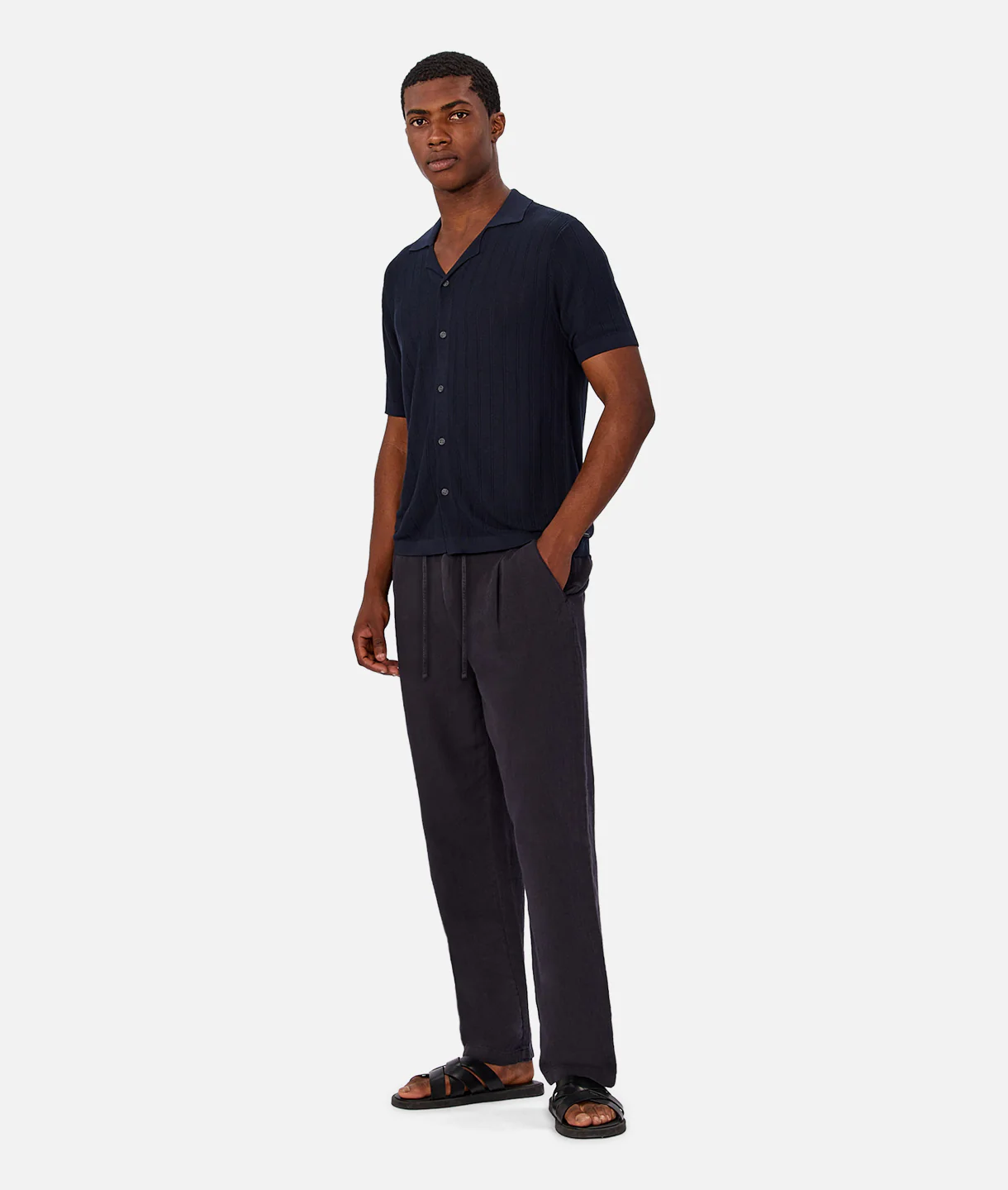 The St Pierre Short Sleeve Shirt - New Navy