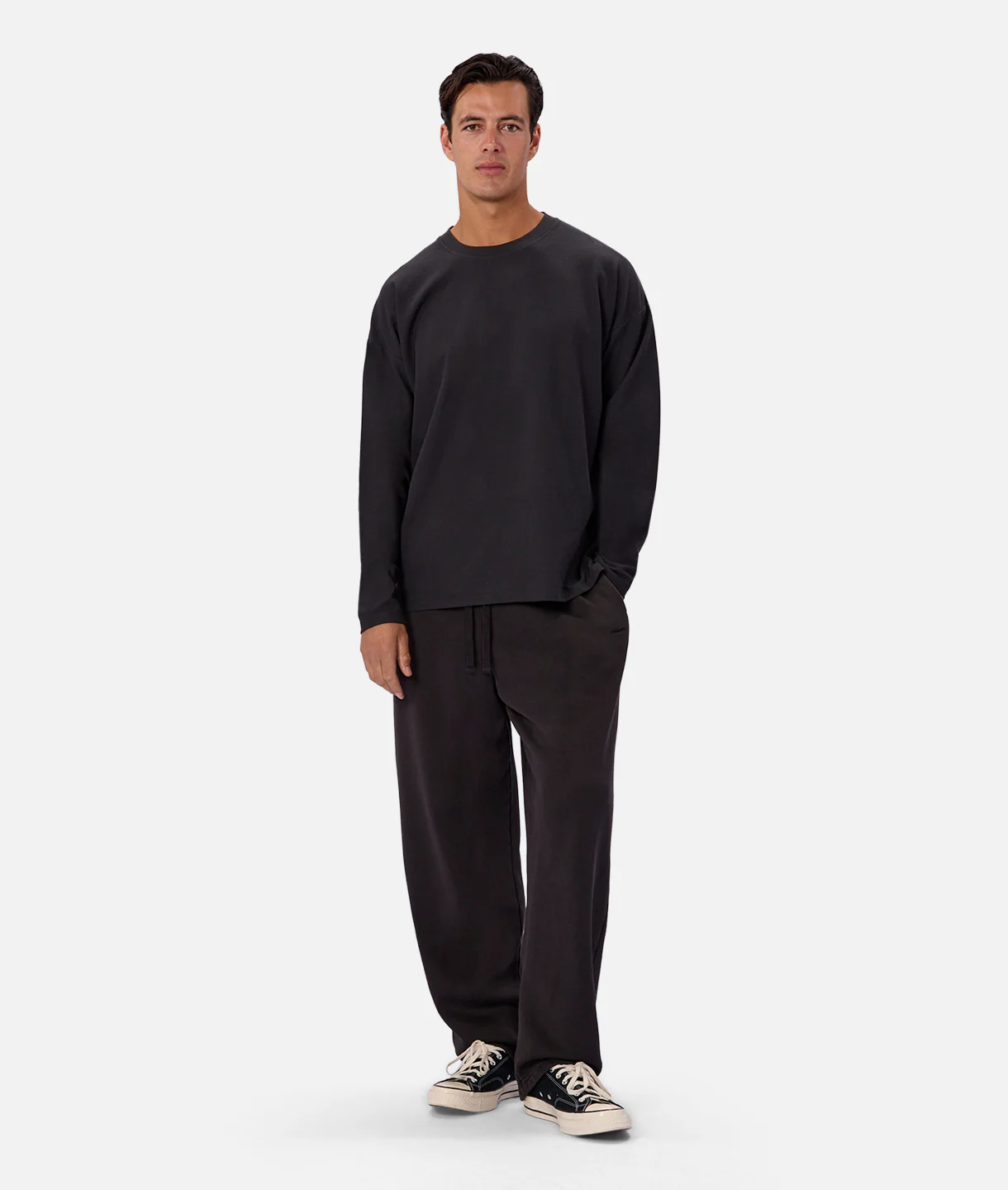The Waffle Long Sleeve T-Shirt - Black