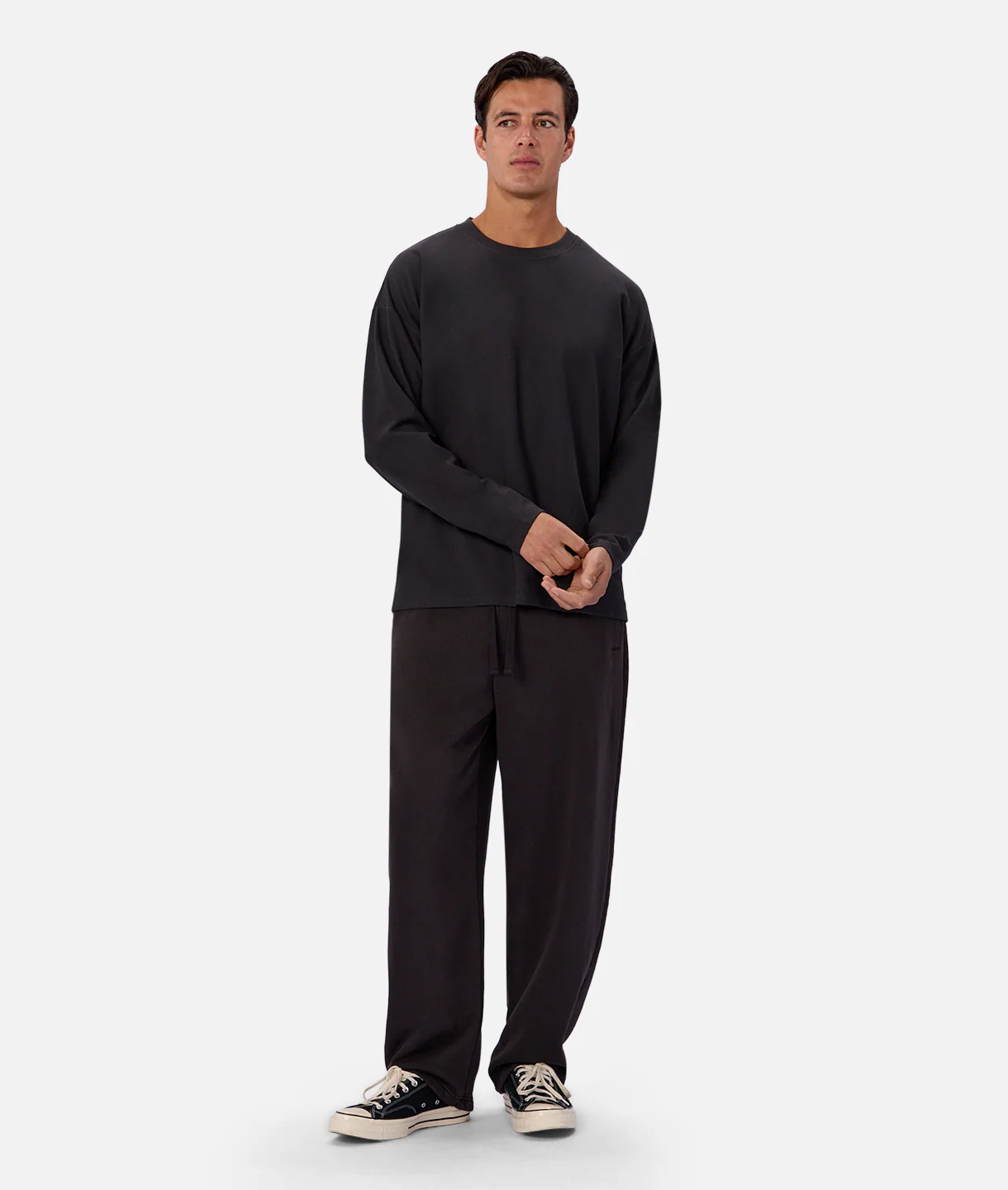 The Waffle Long Sleeve T-Shirt - Black