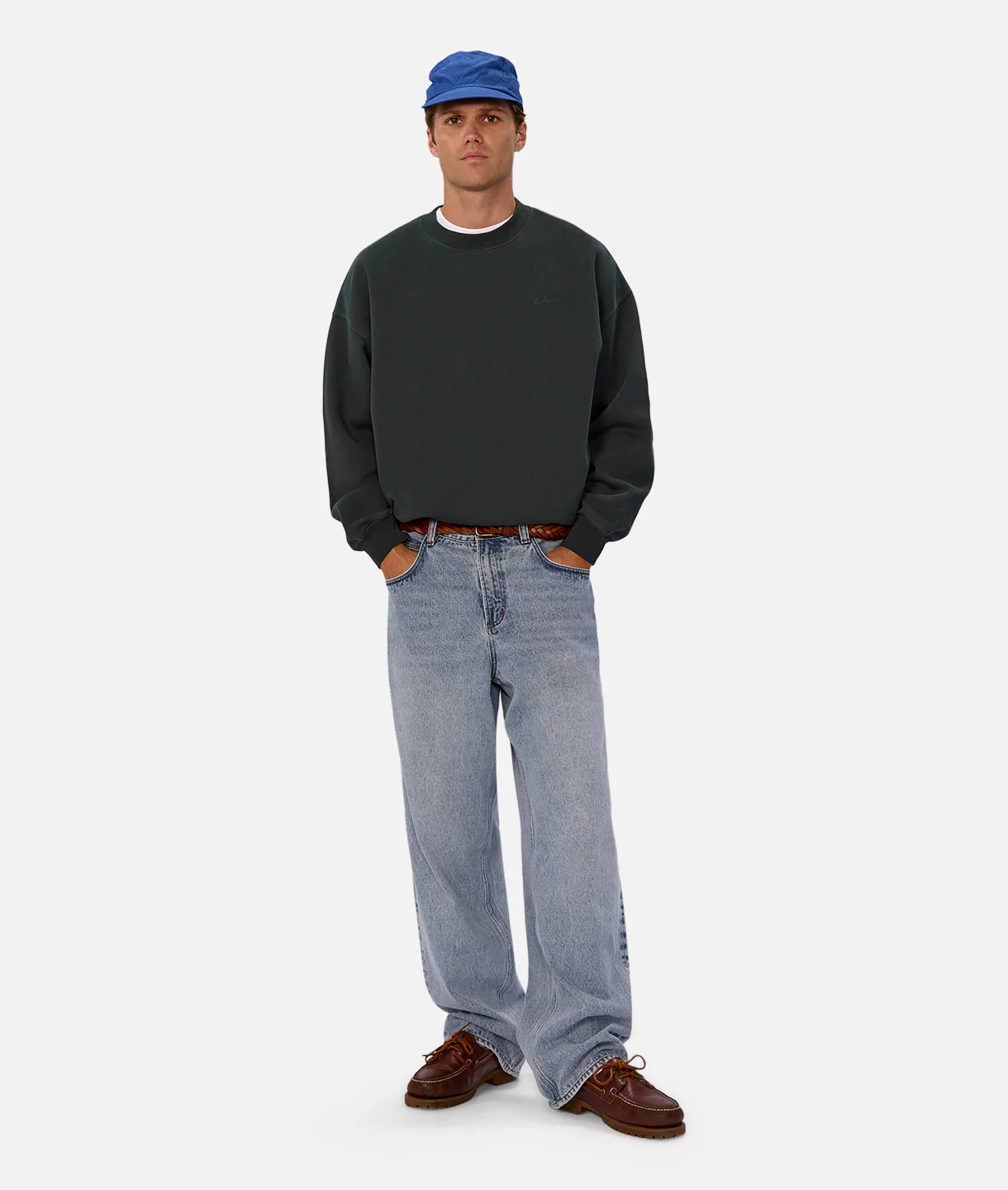 The New Del Sur Washed Sweatshirt - Rich Green