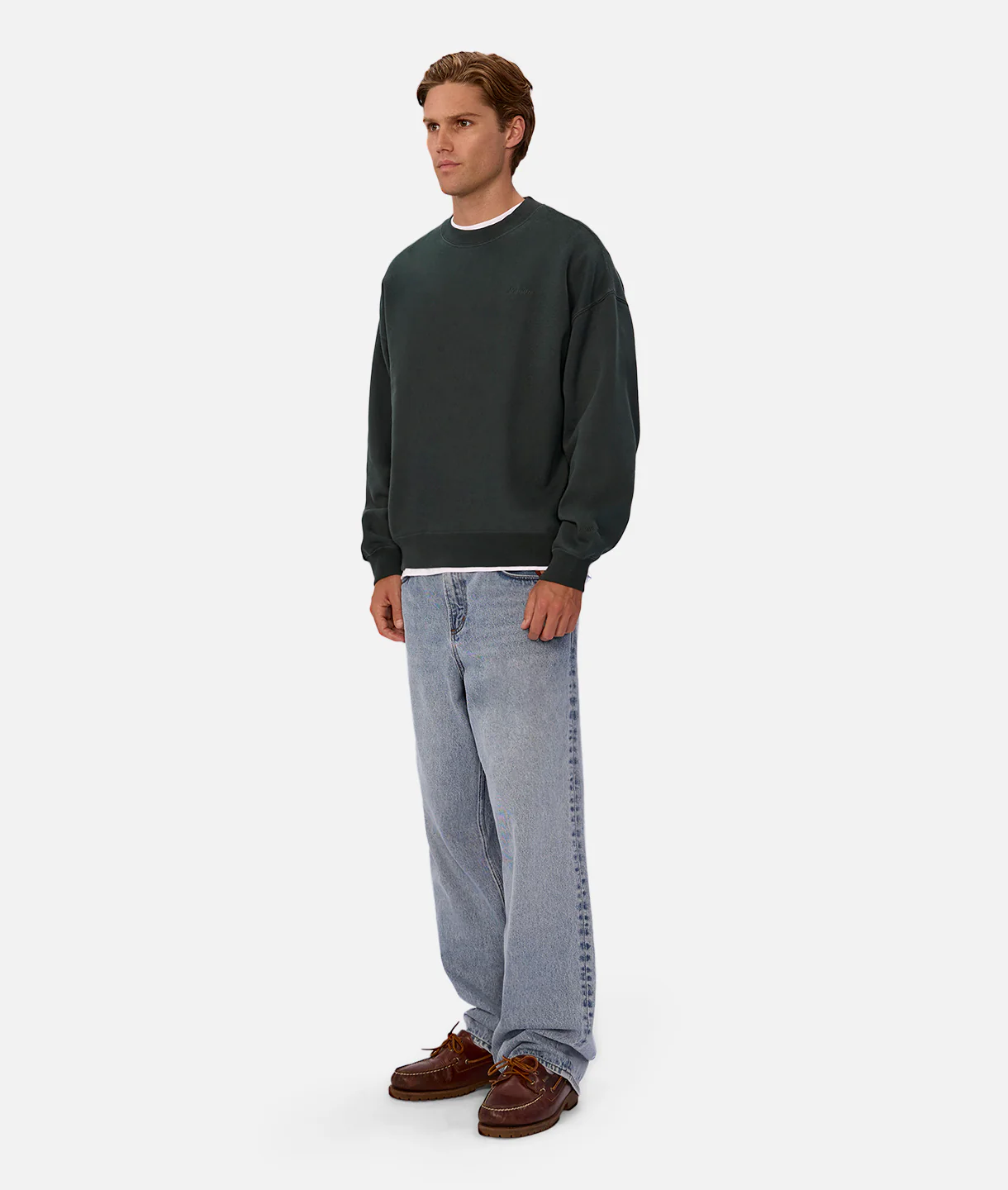 The New Del Sur Washed Sweatshirt - Rich Green