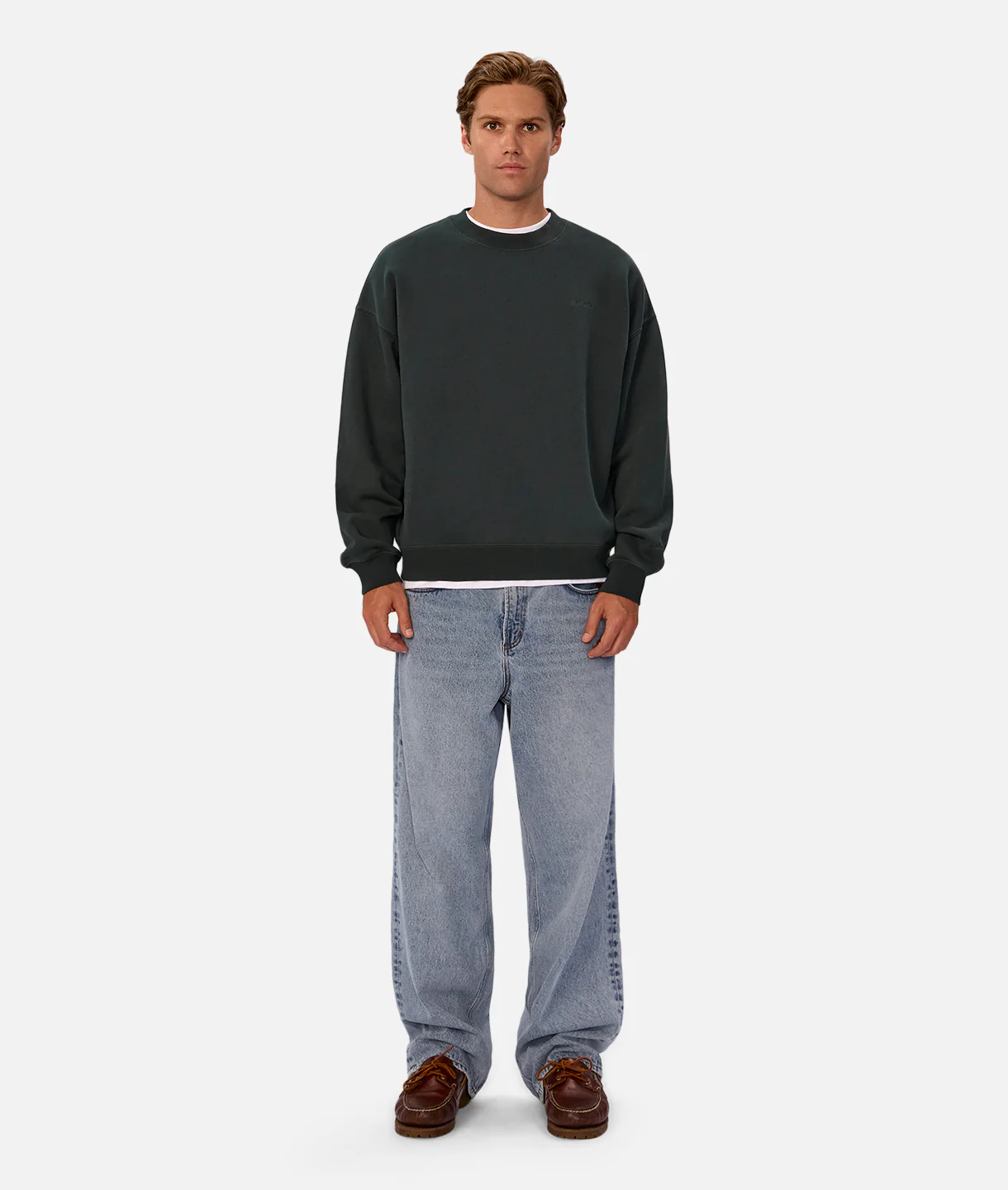 The New Del Sur Washed Sweatshirt - Rich Green