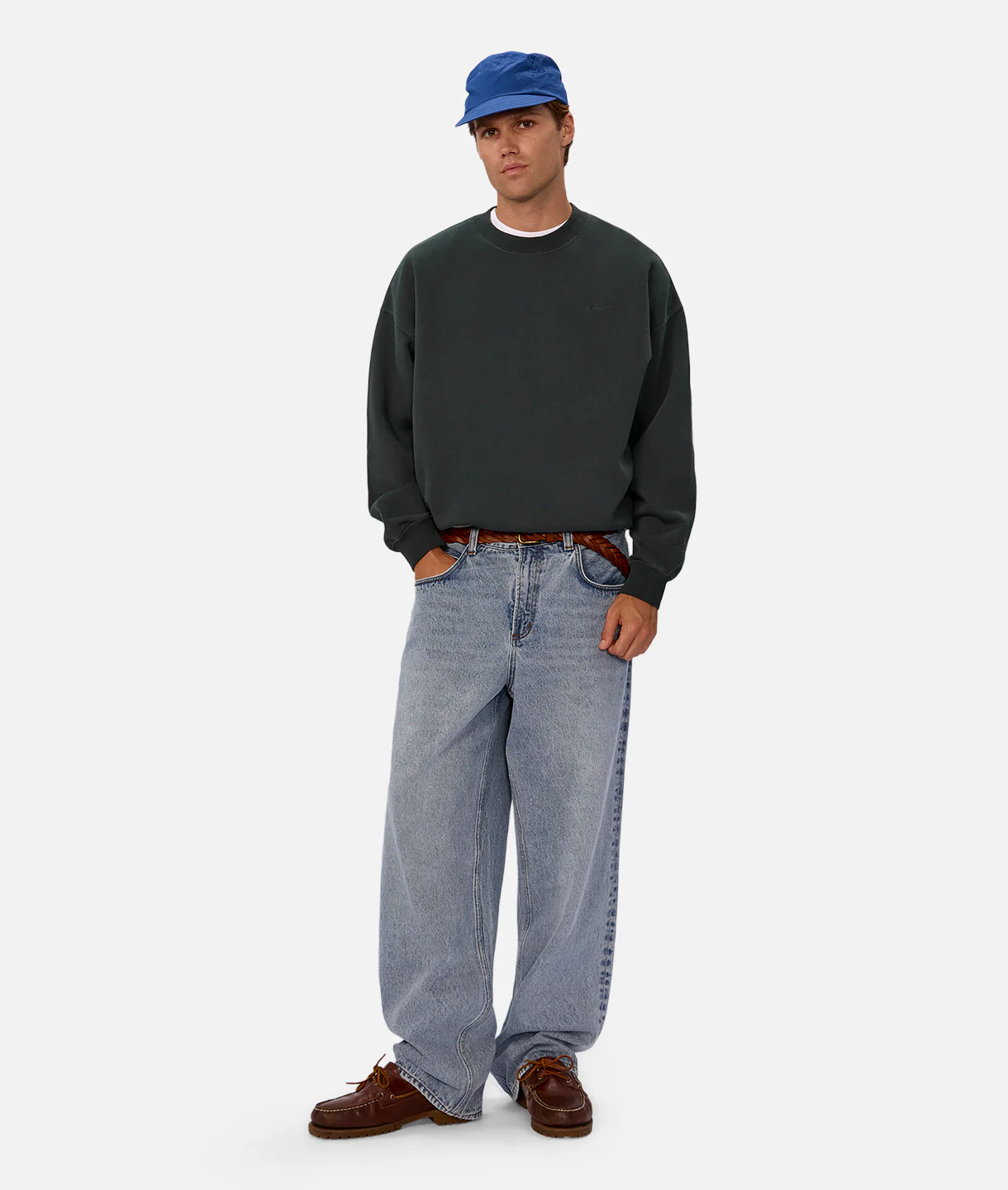 The New Del Sur Washed Sweatshirt - Rich Green