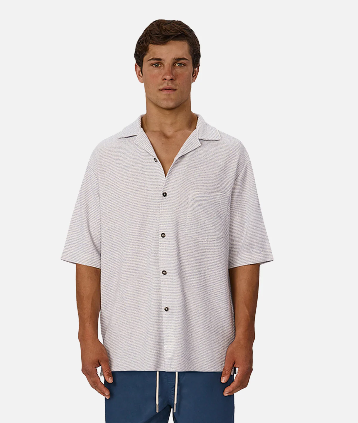 The Westlake Short Sleeve Shirt - Blue / White