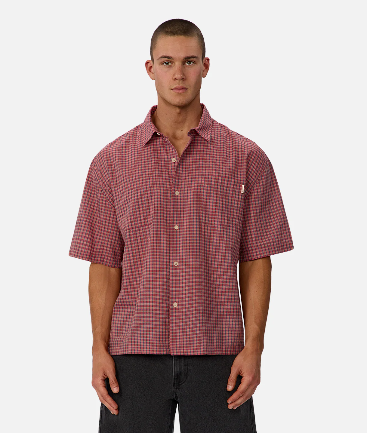 The Wilshire Short Sleeve Shirt - Red Combo