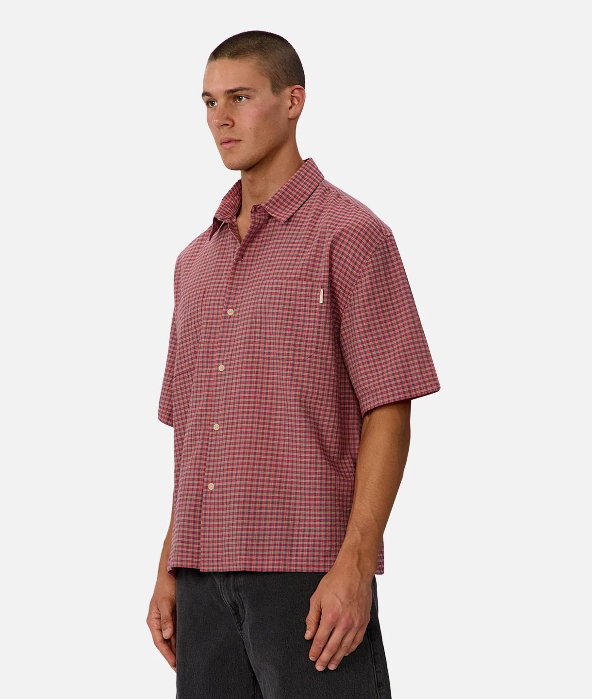 The Wilshire Short Sleeve Shirt - Red Combo