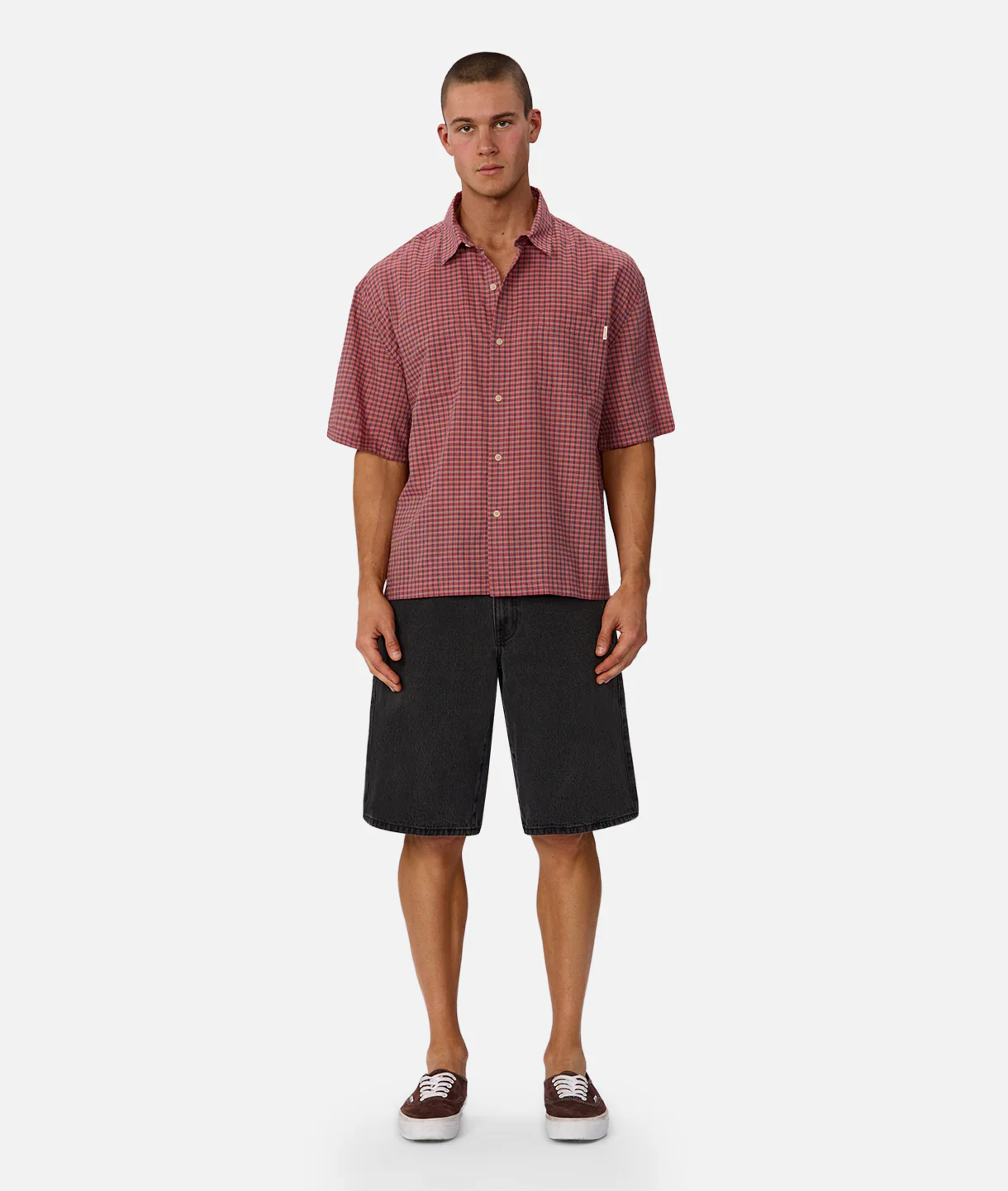 The Wilshire Short Sleeve Shirt - Red Combo