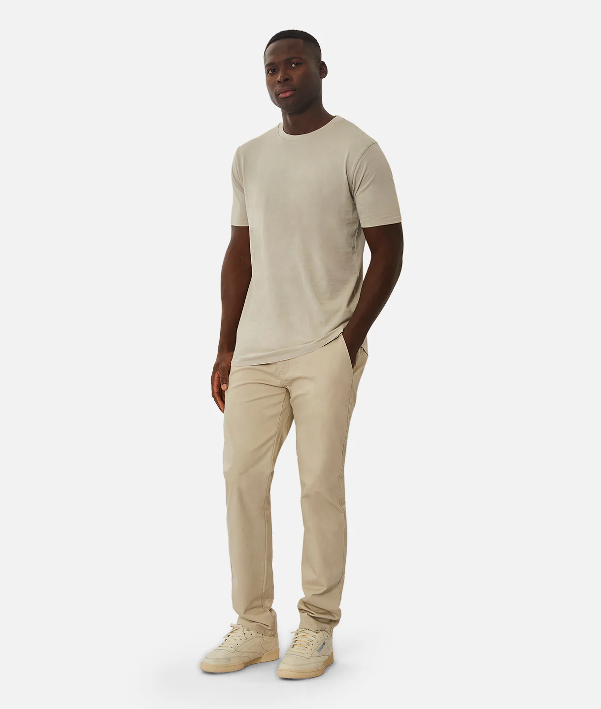 The Basic Classic Crew Neck T-Shirt - OD Stone