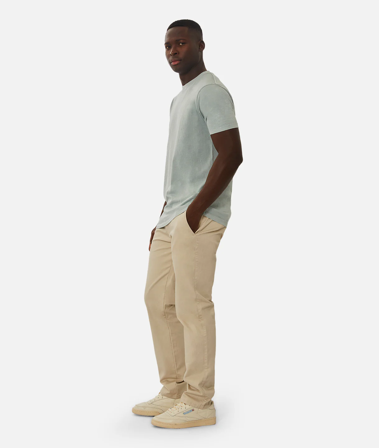 The Basic Classic Crew Neck T-Shirt - PD Faded Blue