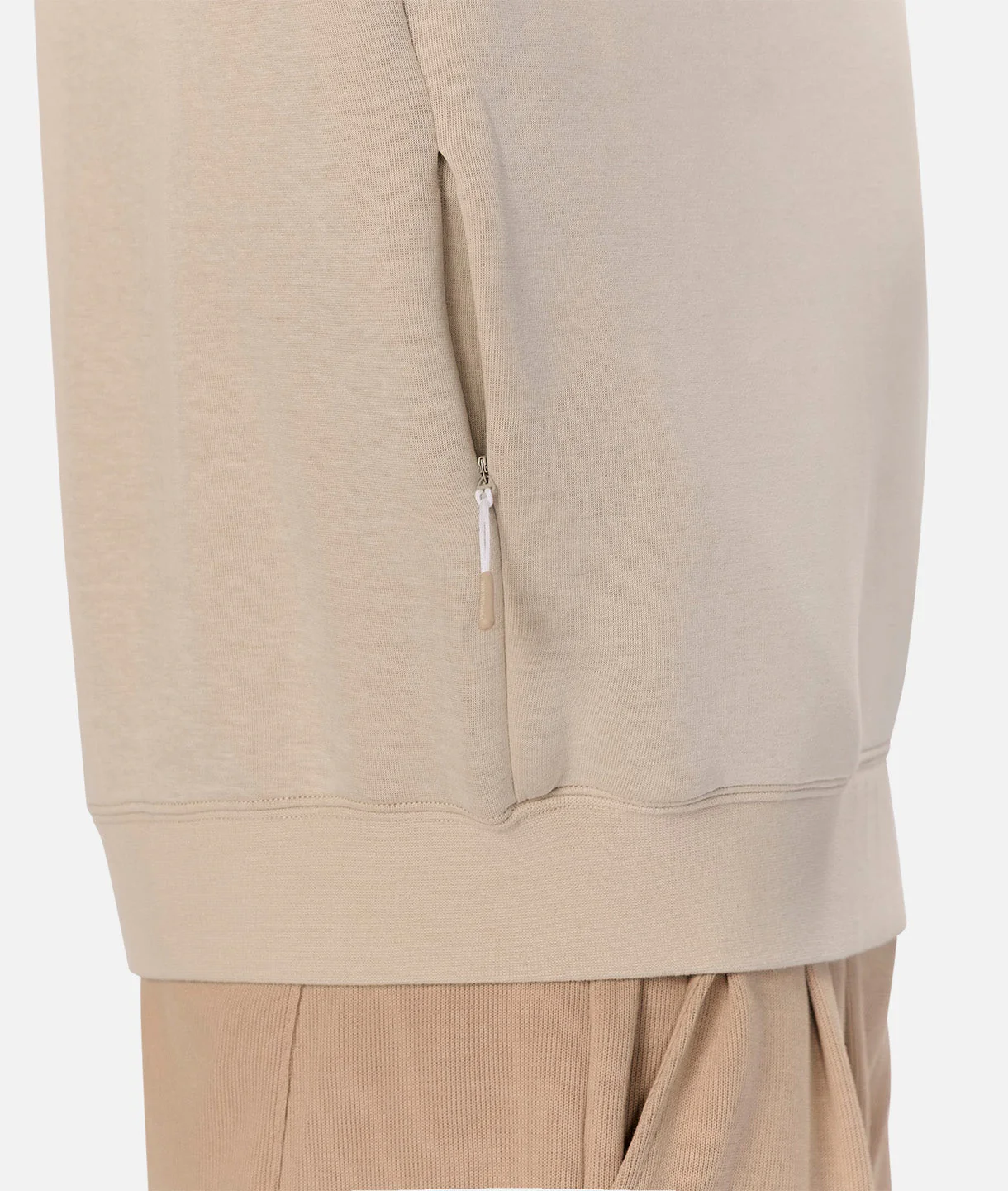 The Manning Quarter Zip Sweatshirt - Stone Heather