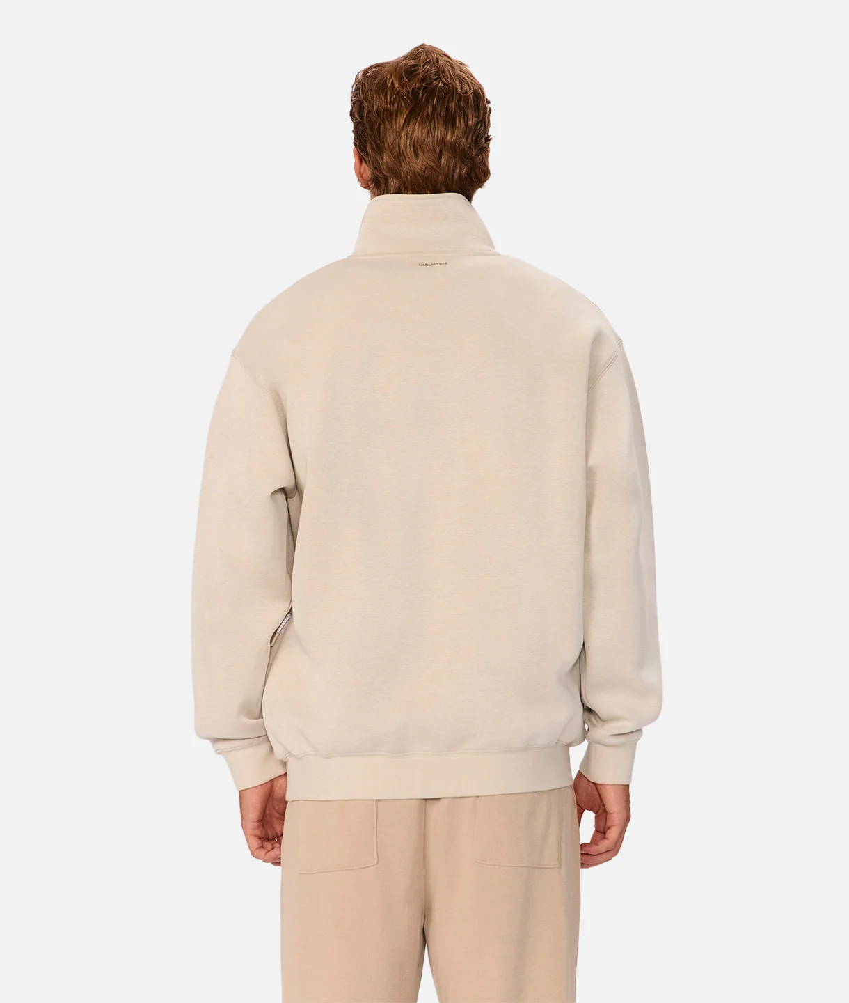 The Manning Quarter Zip Sweatshirt - Stone Heather