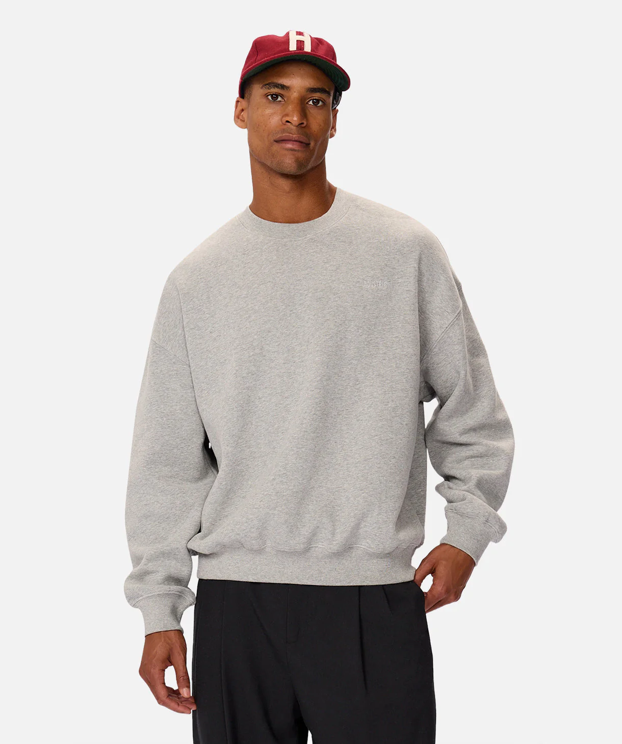 The Del Sur Marle Sweat - Mid Grey Marle