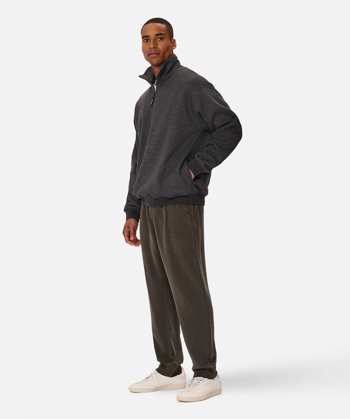 The Staunton Tracktop - Charcoal Marle