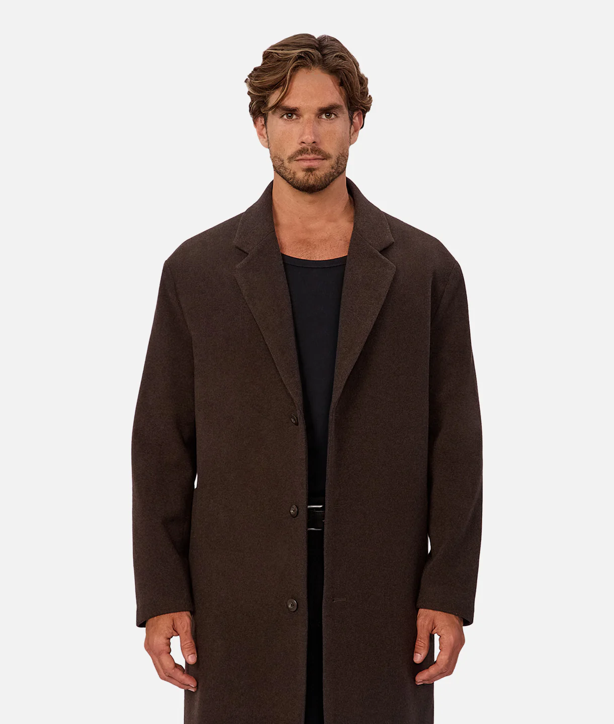 The Wool Blend Jacques Coat - Chocolate