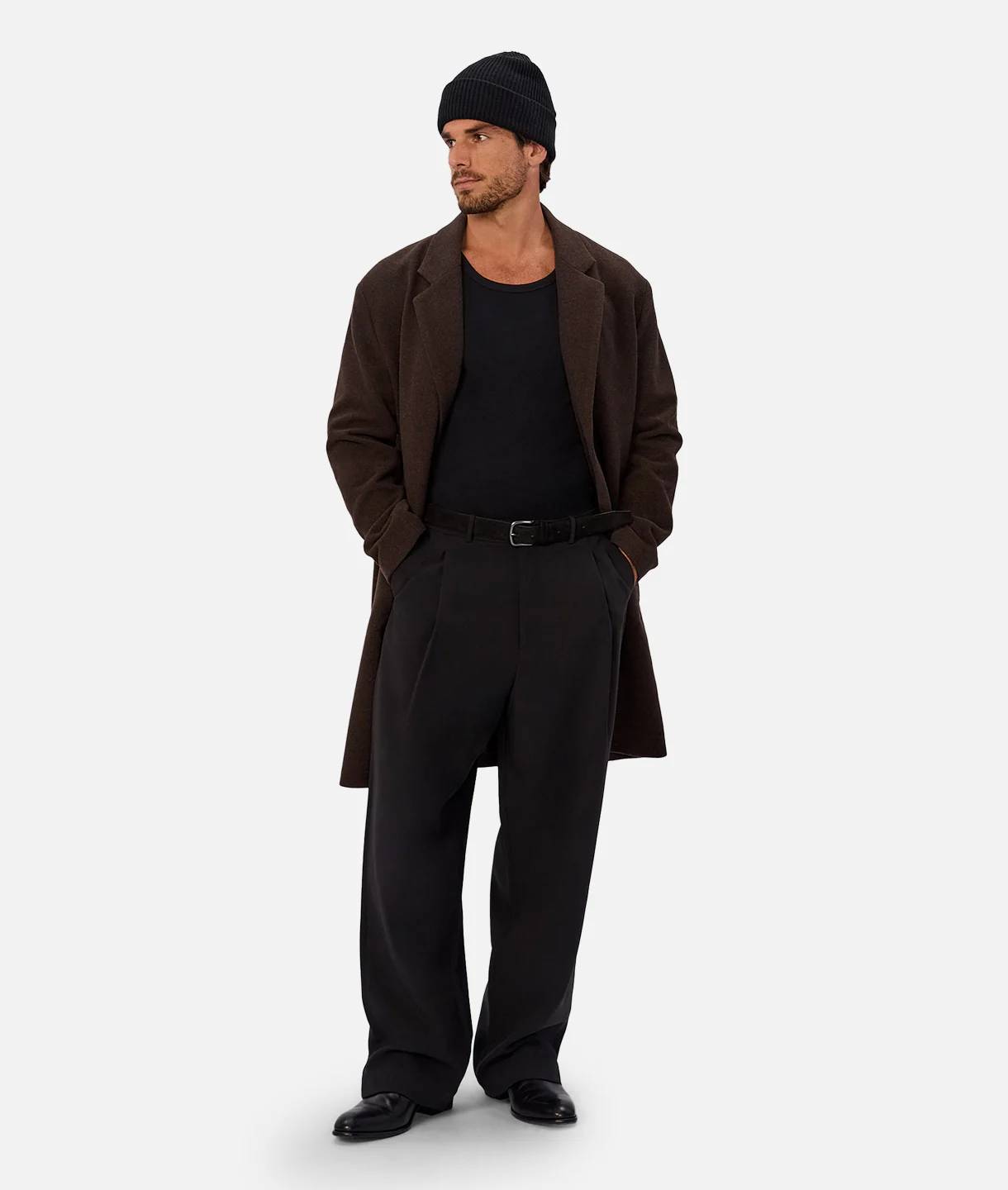 The Wool Blend Jacques Coat - Chocolate