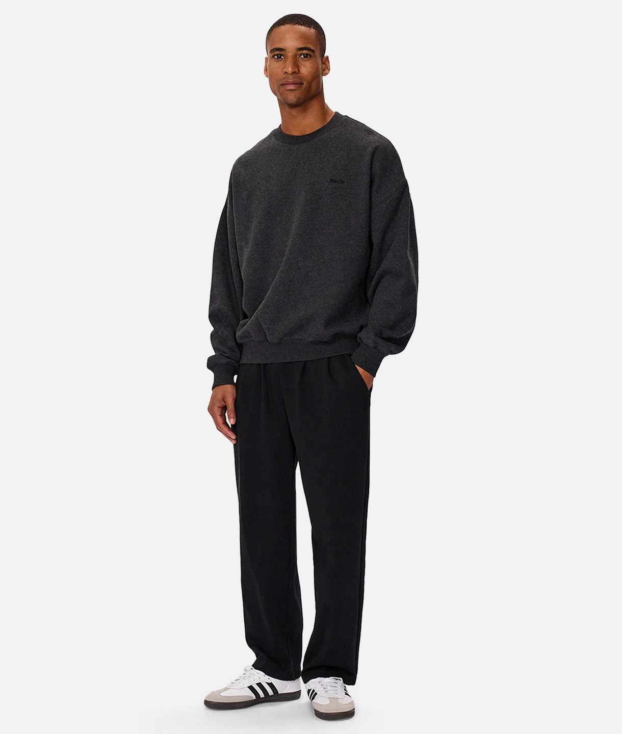 The Del Sur Marle Sweat - Charcoal marle