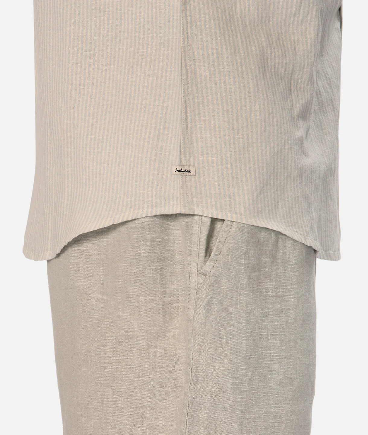 The San Juan Long Sleeve Linen Shirt - Mint/White