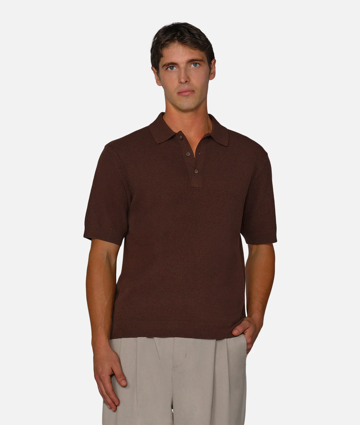 The Leon Polo Shirt - Wood