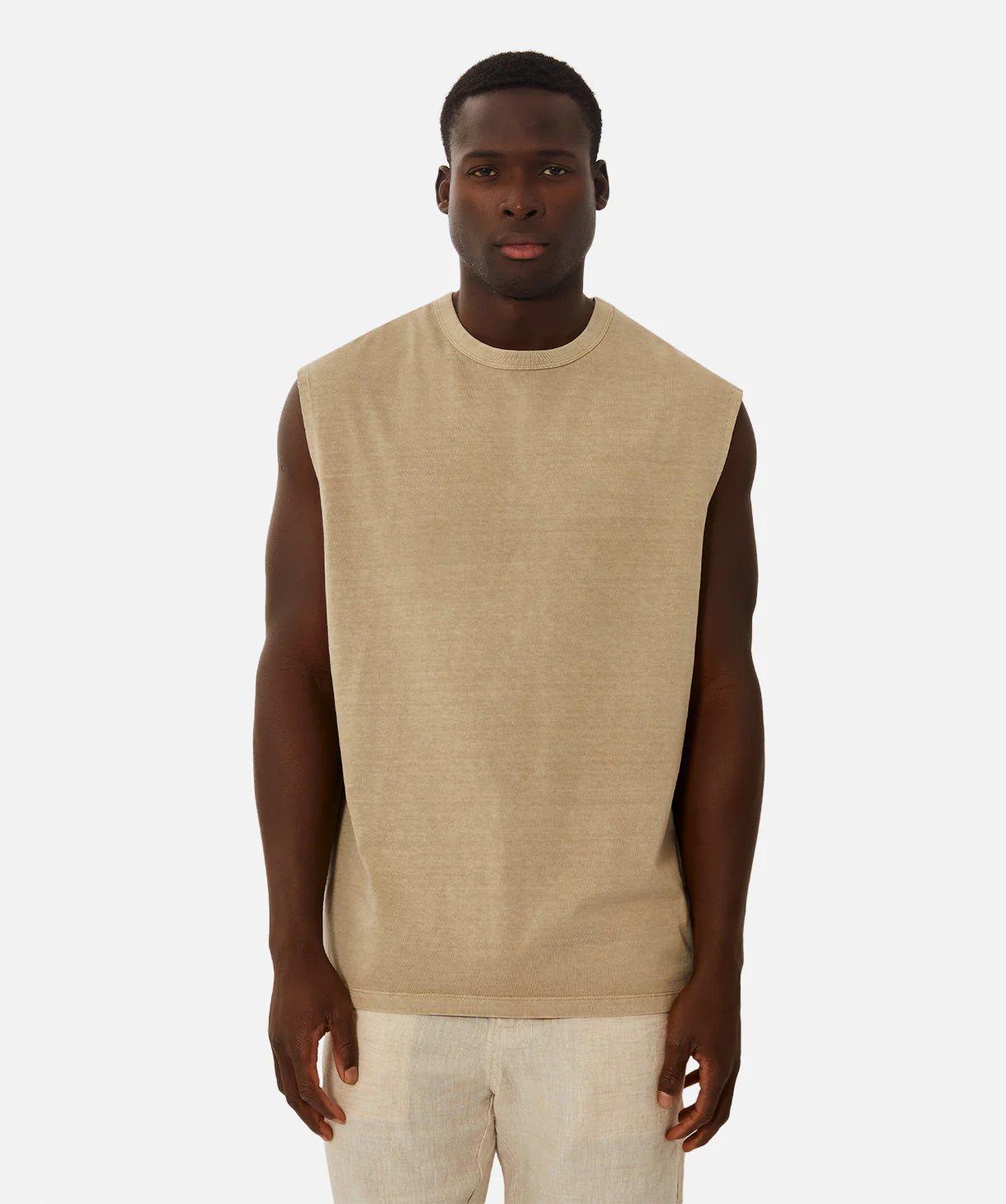 The Del Sur Sleeveless T-Shirt - OD Wheat