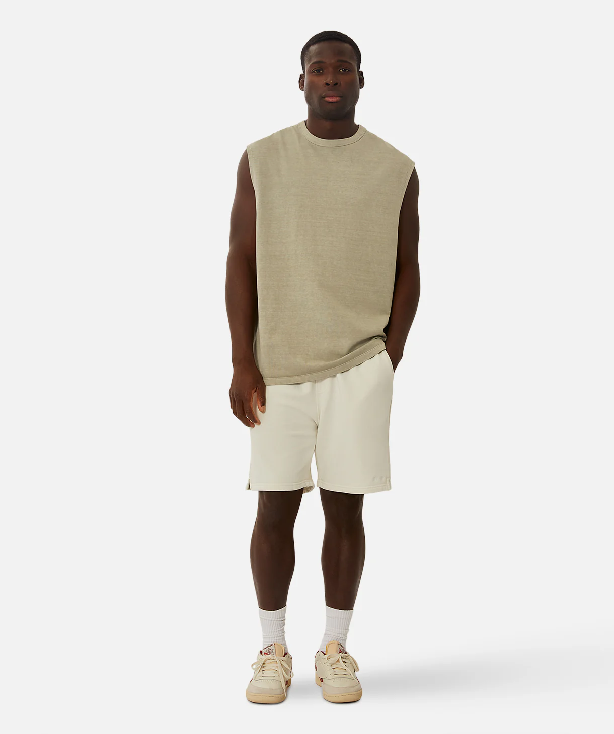 The Del Sur Sleeveless T-Shirt - Lt Army