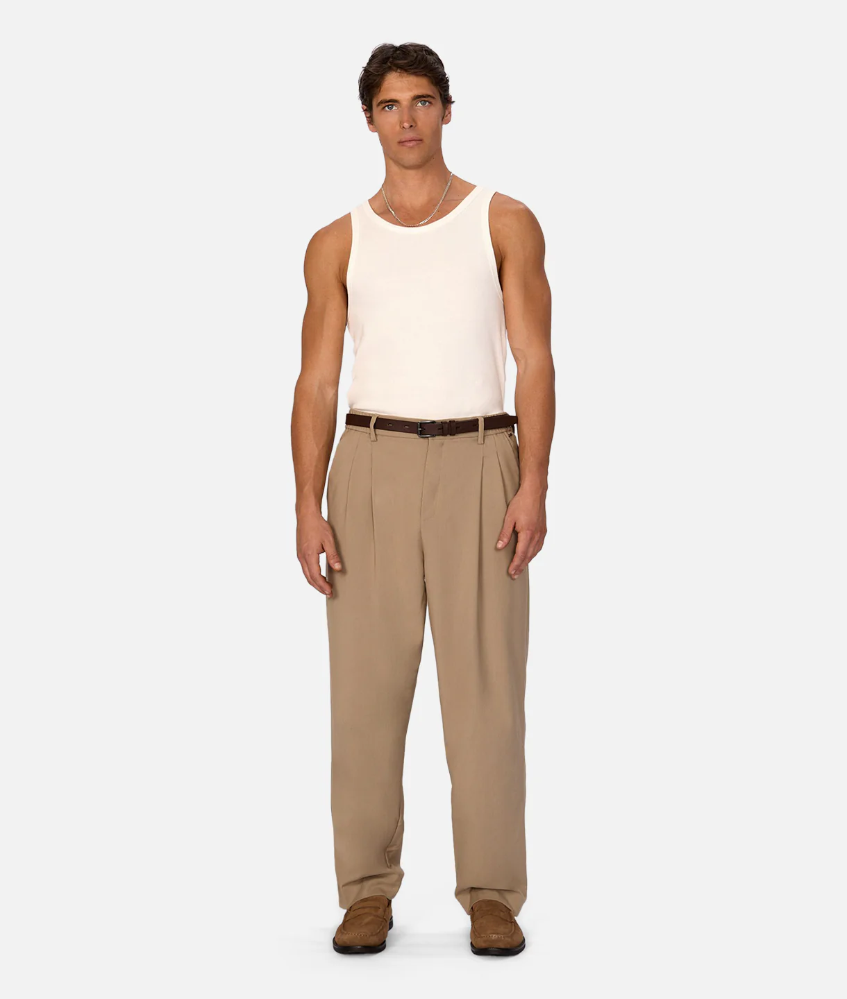 Slim PU Belt - Brown