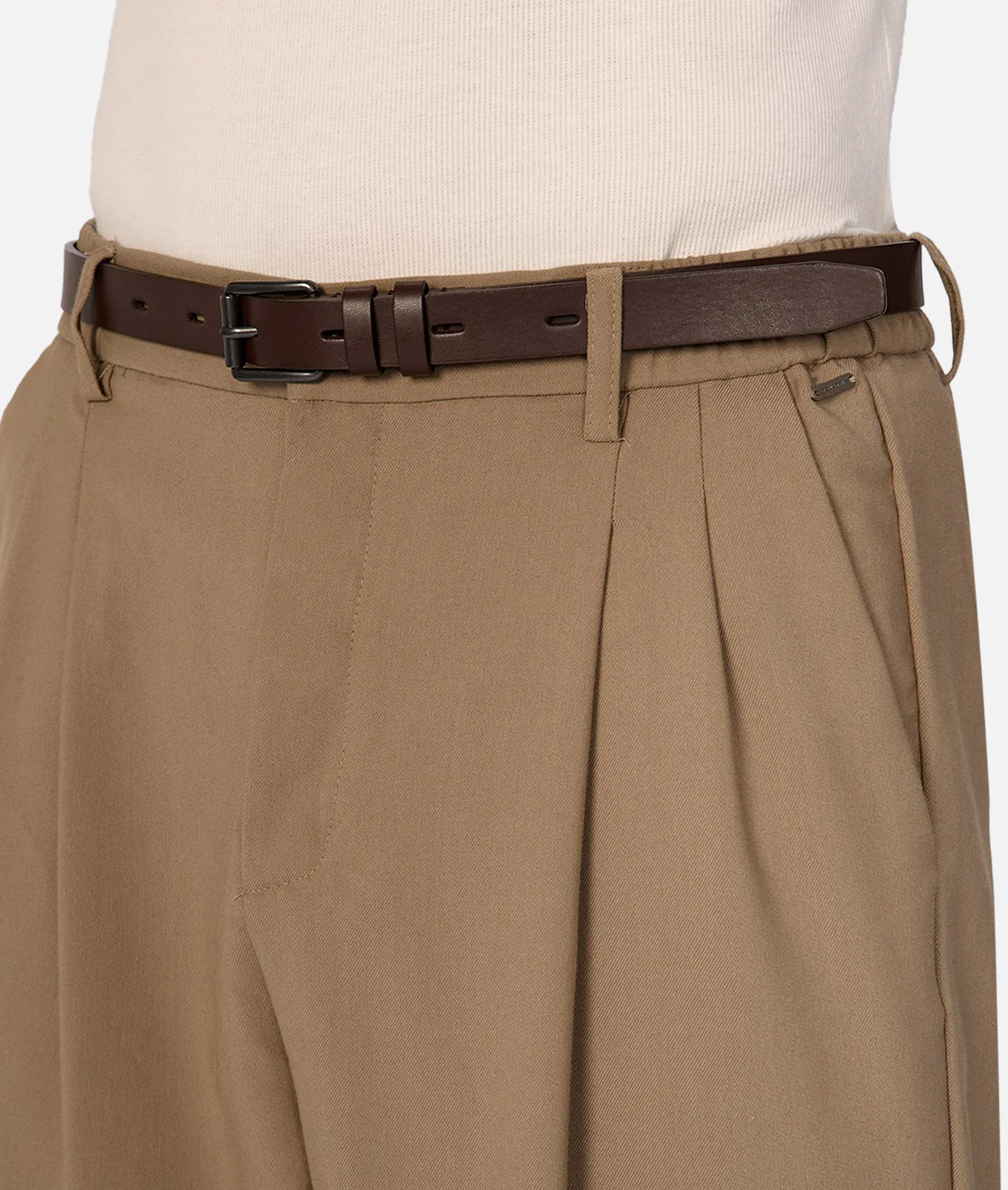 Slim PU Belt - Brown