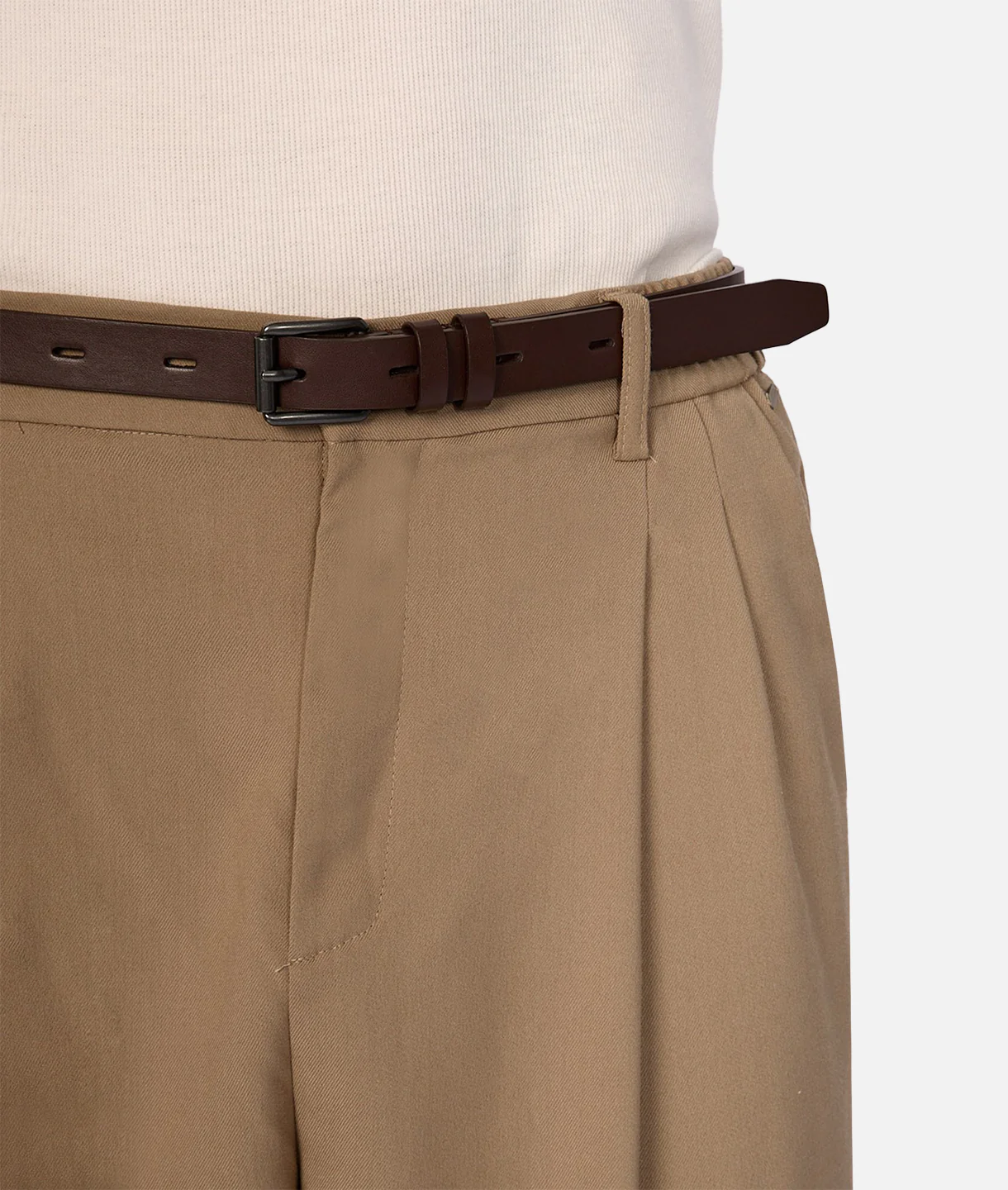 Slim PU Belt - Brown