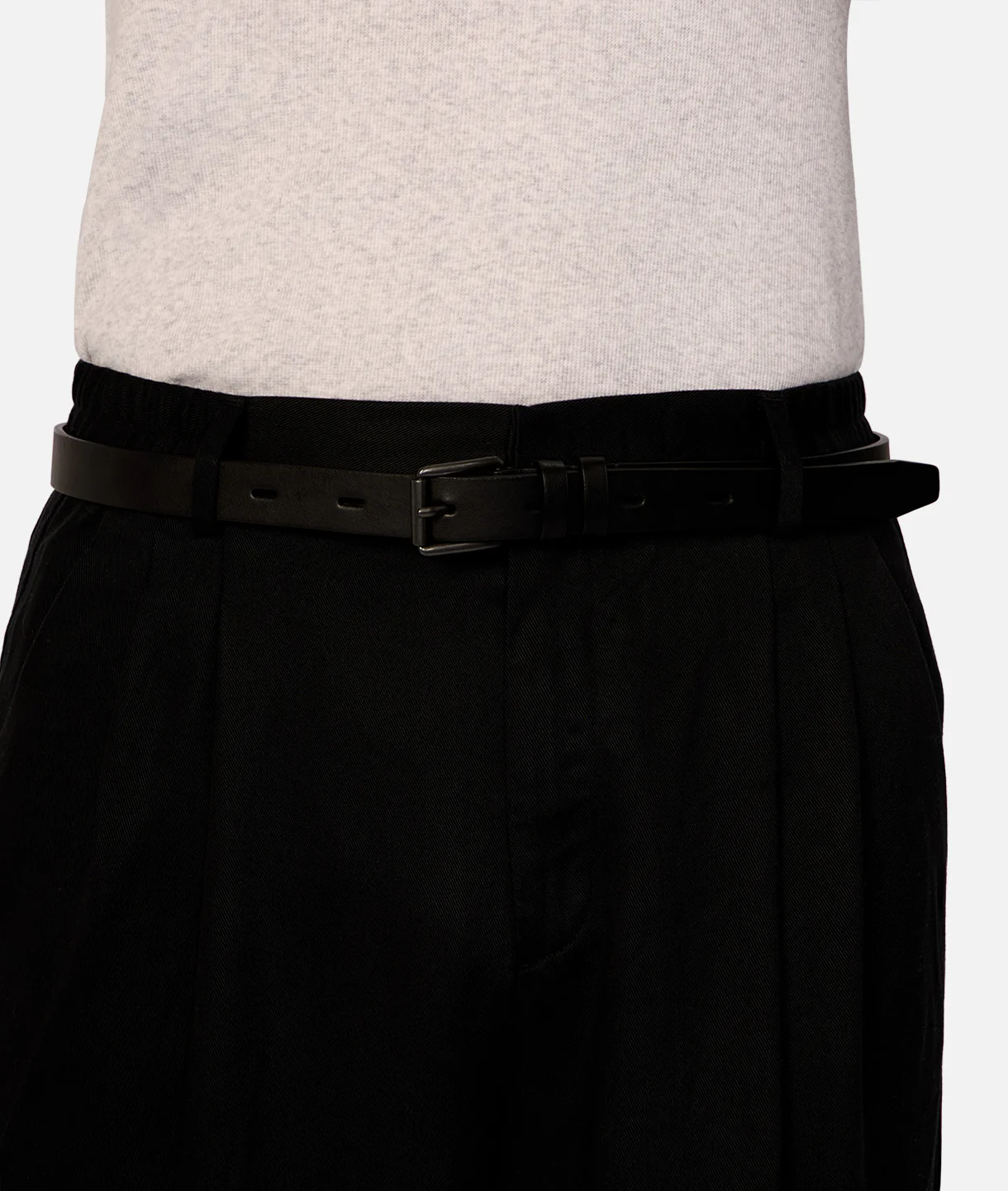 Slim PU Belt - Black