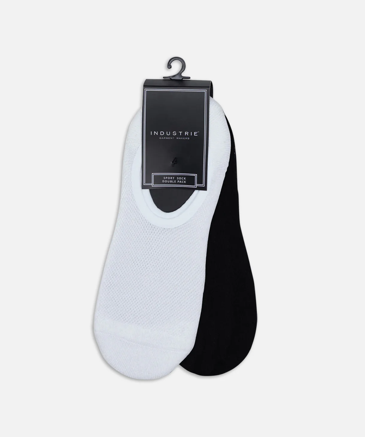 The Rovello Boater Sock Two-Pack - White Black