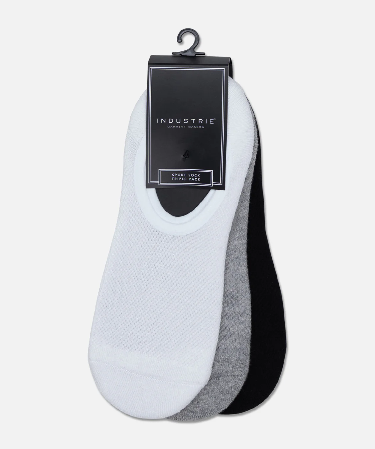 The Rovello Boater Sock Pack - White Grey Black